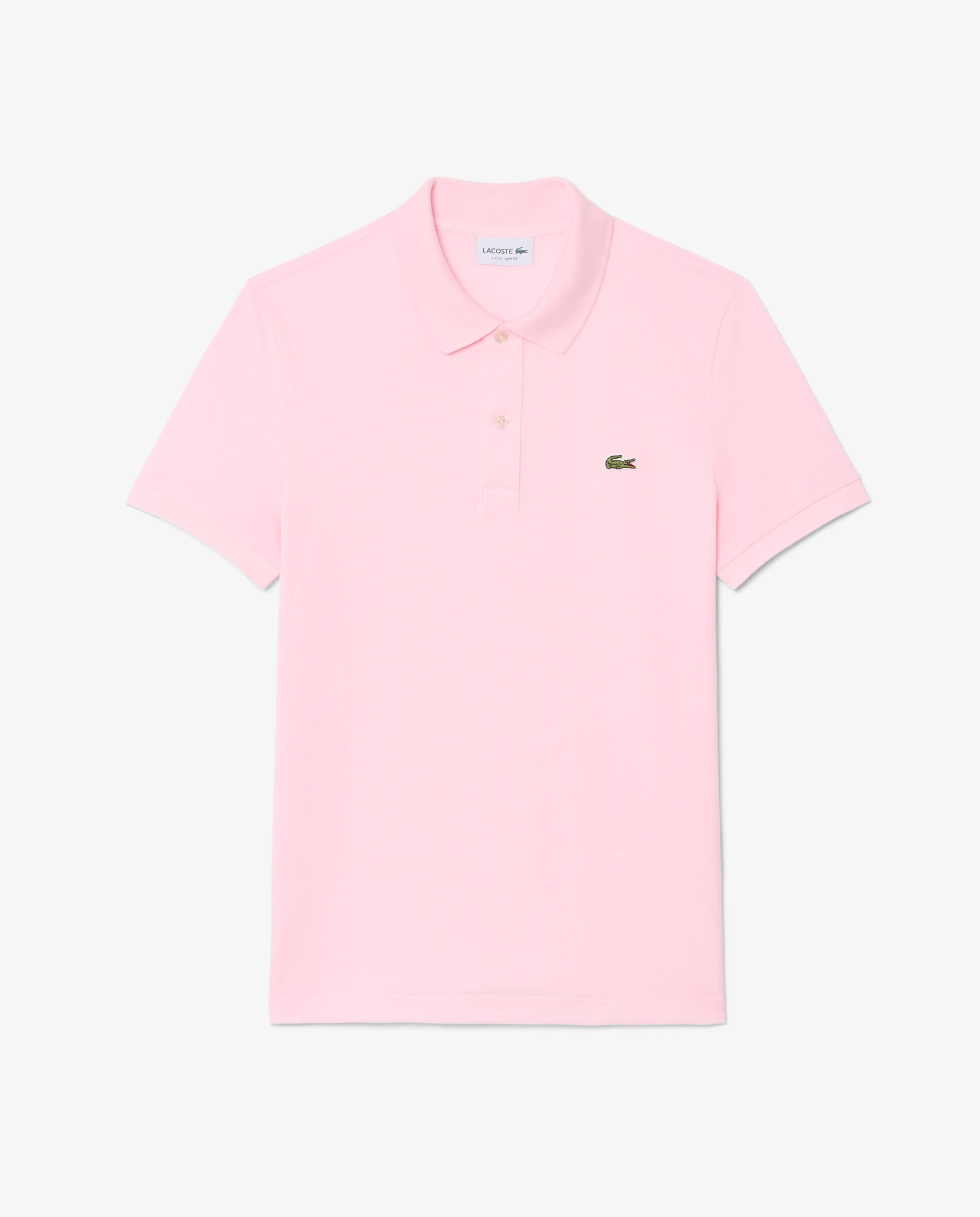 Polo de hombre de piqué de corte ajustado de manga corta - Rosa Rosa-6
