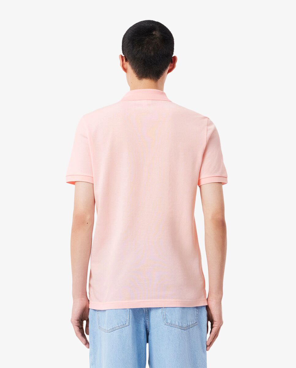 Polo de hombre de piqué de corte ajustado de manga corta - Rosa claro Rosa claro-2