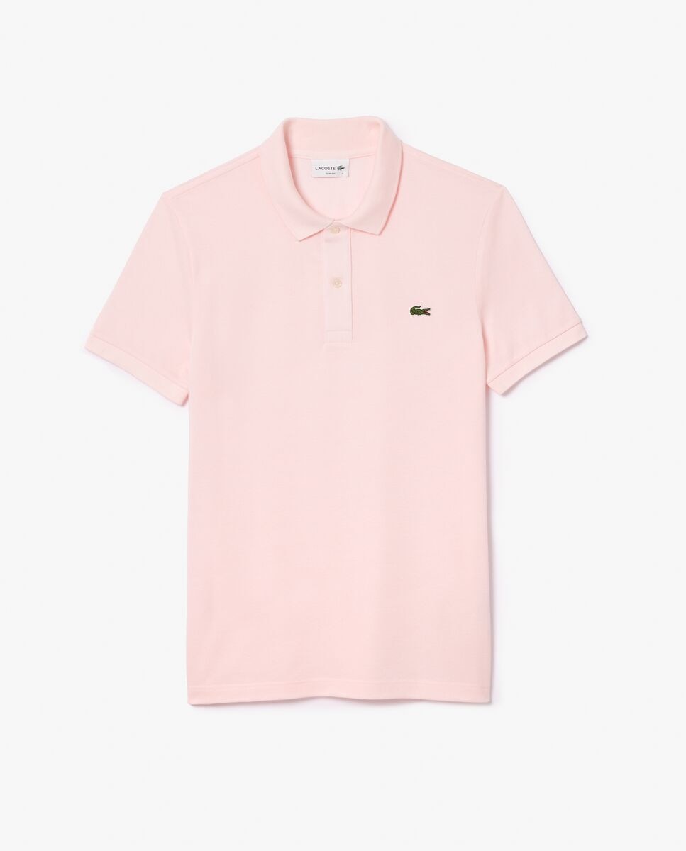 Polo de hombre de piqué de corte ajustado de manga corta - Rosa claro Rosa claro-6