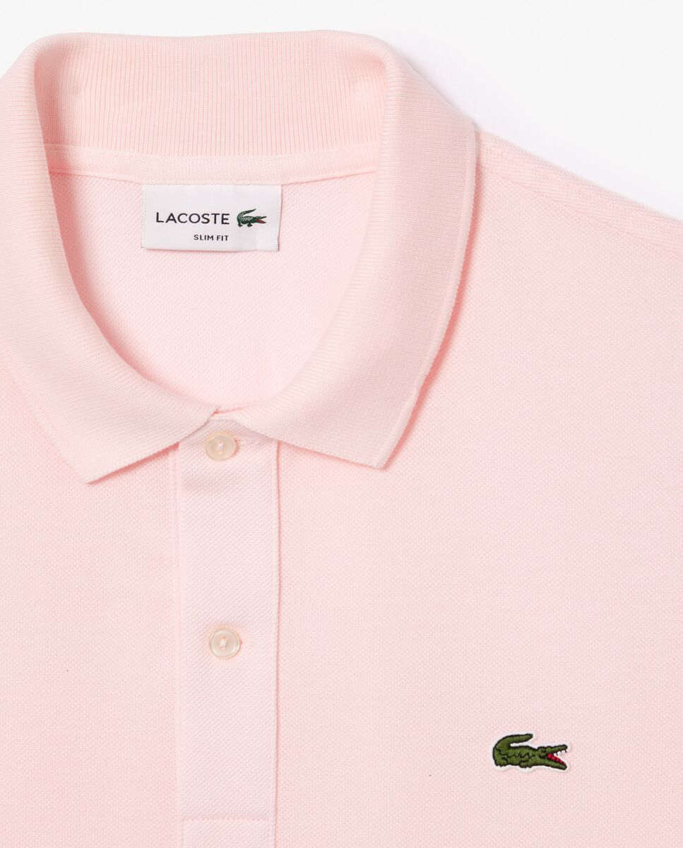 Lacoste - Polo de hombre de piqué de corte ajustado de manga corta.