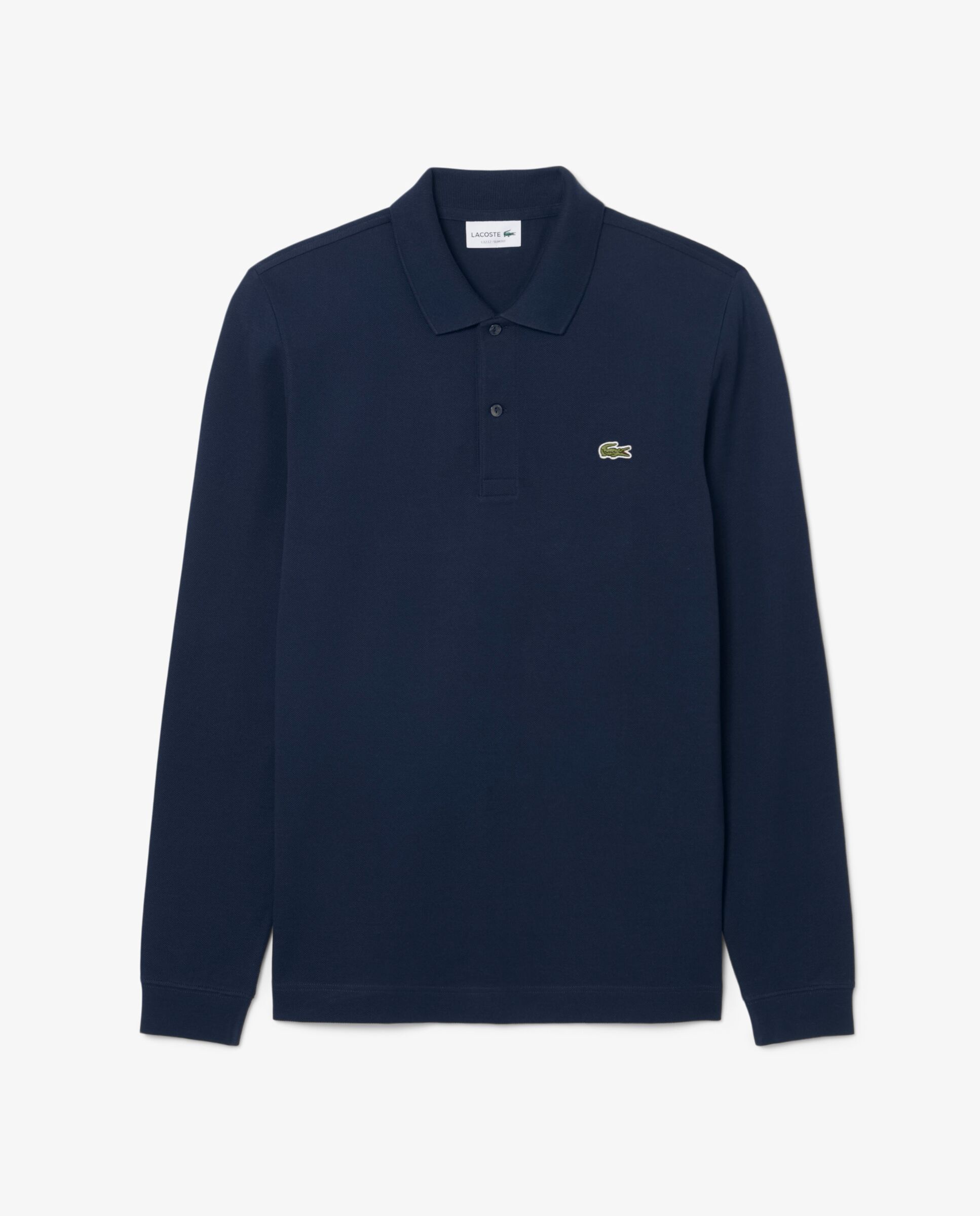 Polo de hombre slim fit en Petit Piqué de manga larga - Lacoste - Azul marino Azul marino-6