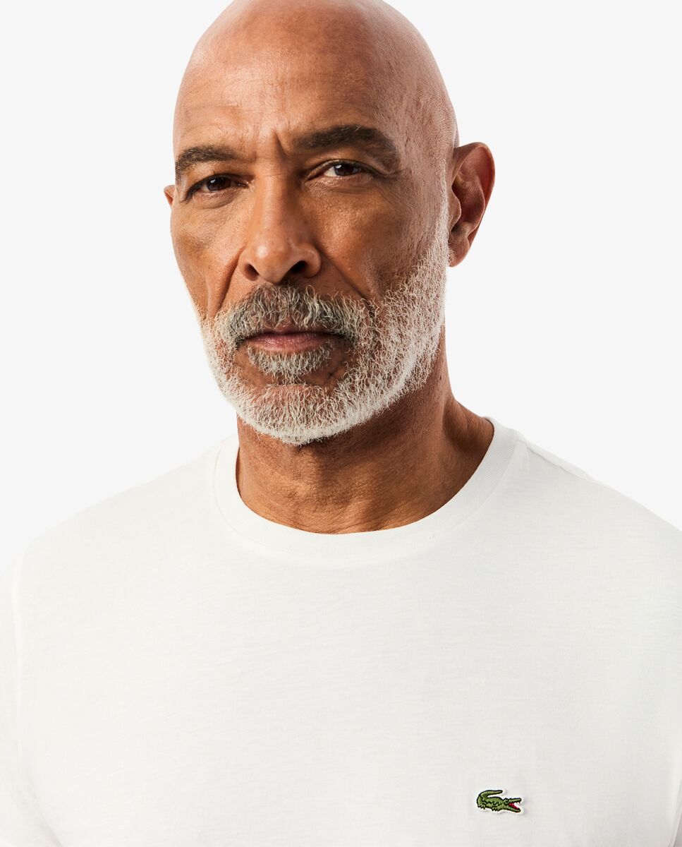 Camiseta de hombre de algodón pima de manga corta - Lacoste - Blanco Blanco-3