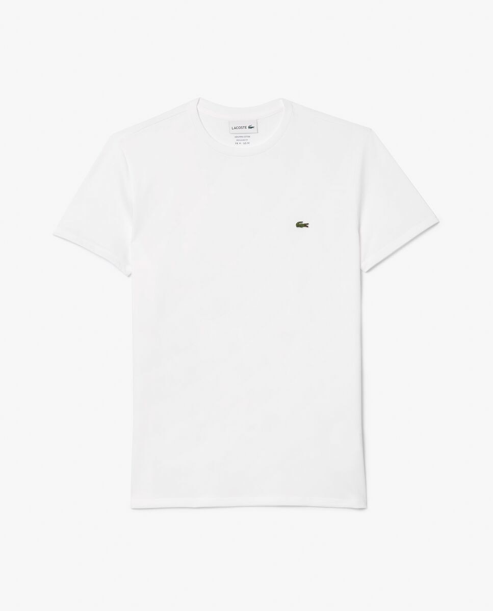 Camiseta de hombre de algodón pima de manga corta - Lacoste - Blanco Blanco-6