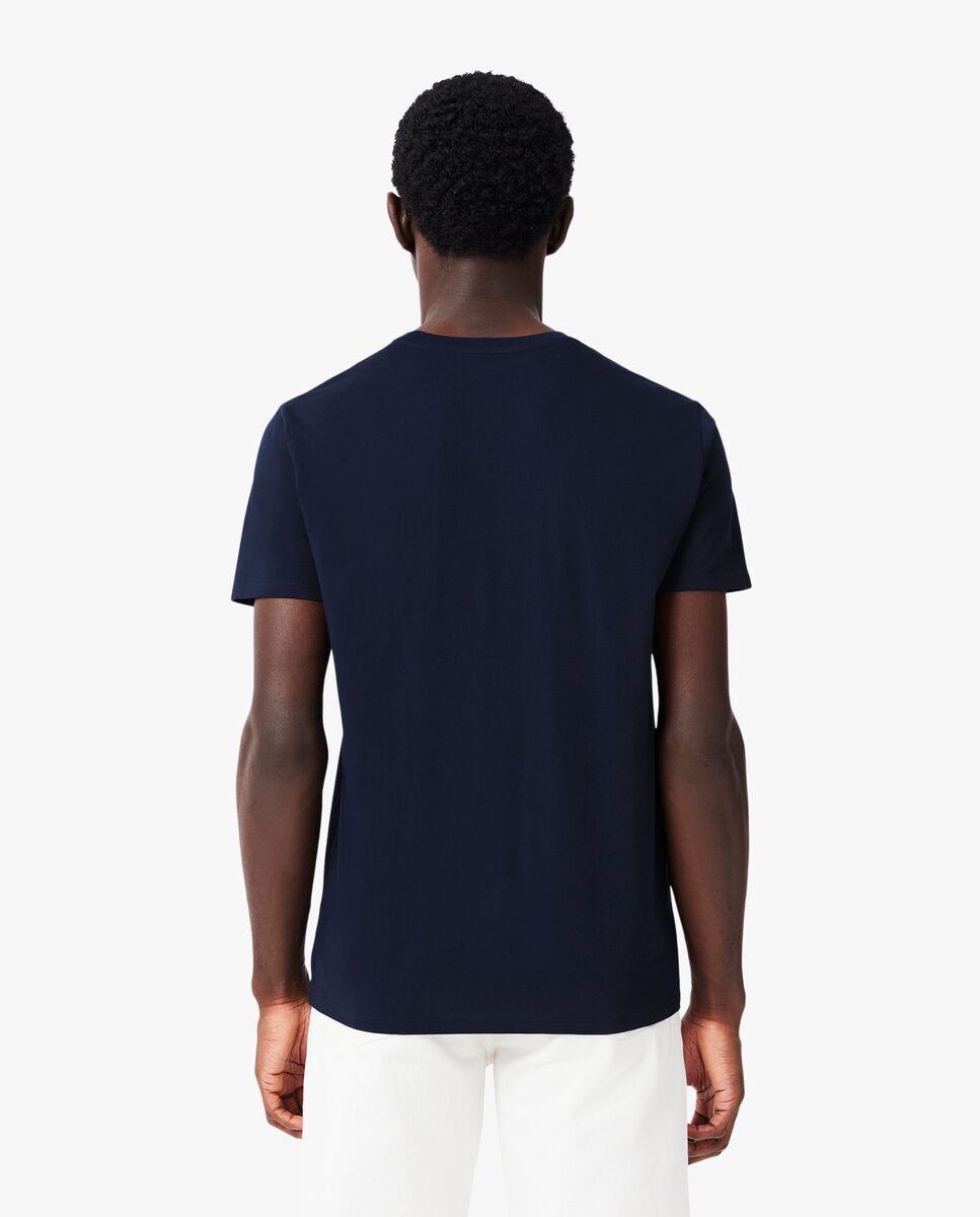 Camiseta de hombre de algodón pima de manga corta - Lacoste - Azul marino Azul marino-2