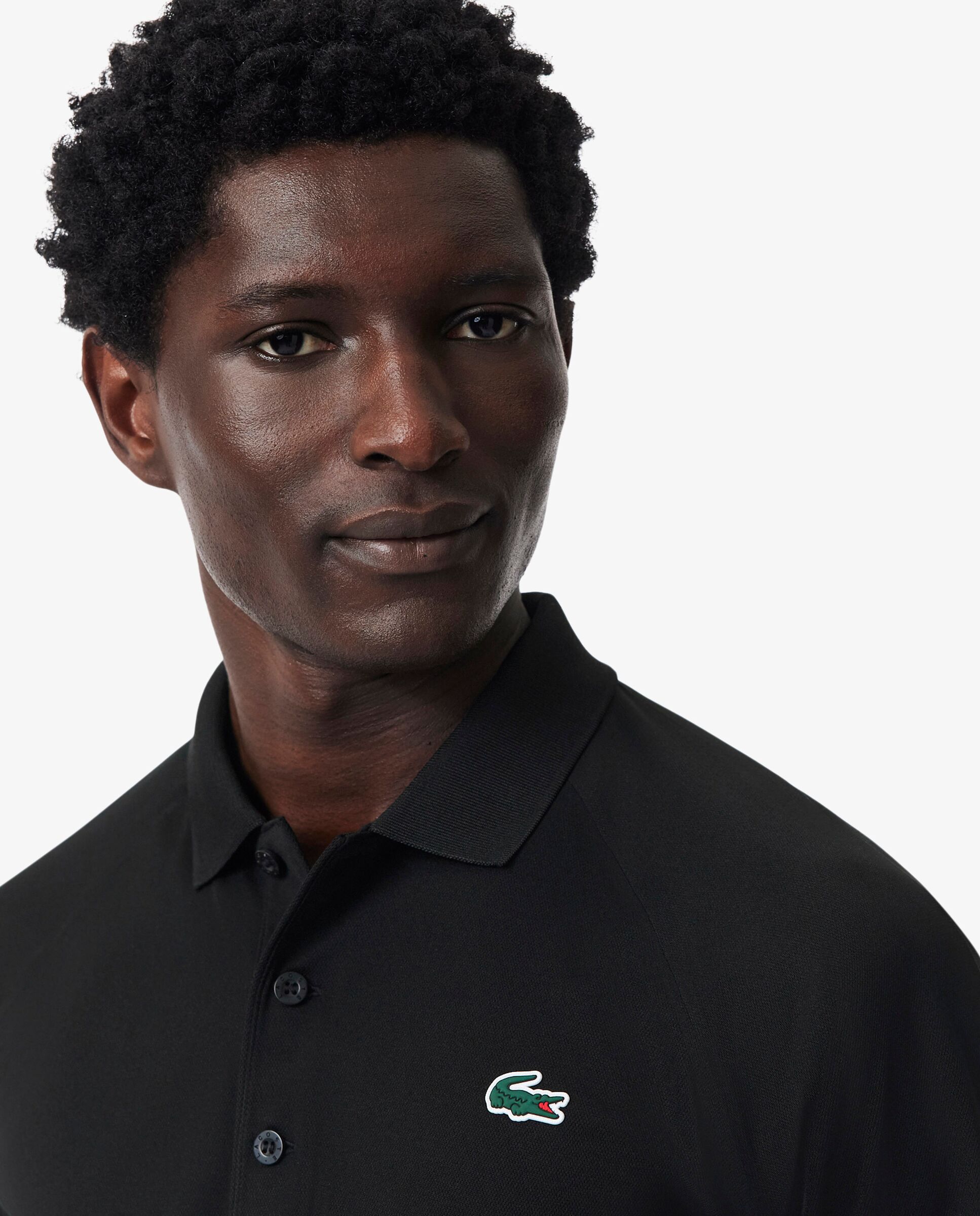 Polo de hombre de corte regular con protección UV de manga corta - Lacoste - Negro Negro-3