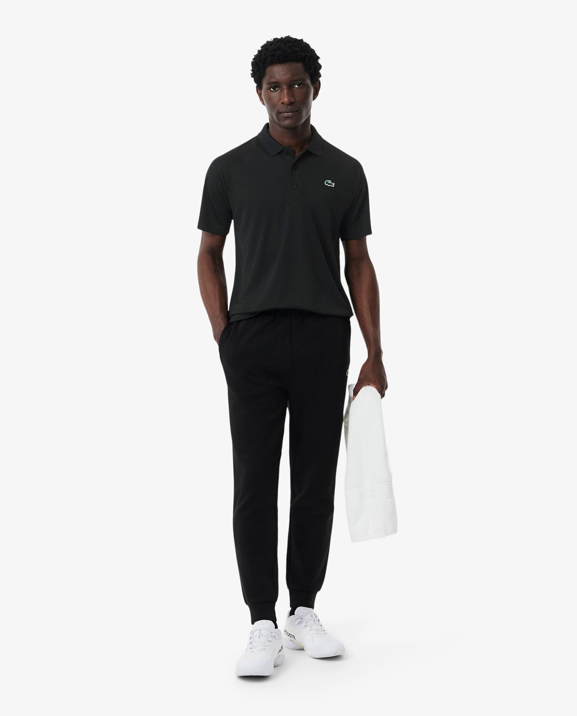 Polo de hombre de corte regular con protección UV de manga corta - Lacoste - Negro Negro-4