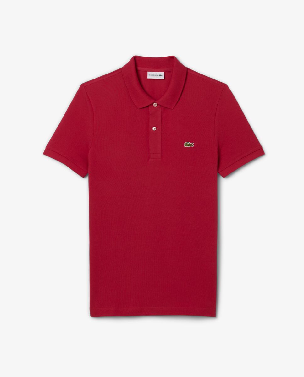 Polo de hombre de piqué de corte ajustado de manga corta - Lacoste - Rojo cereza Rojo cereza-6