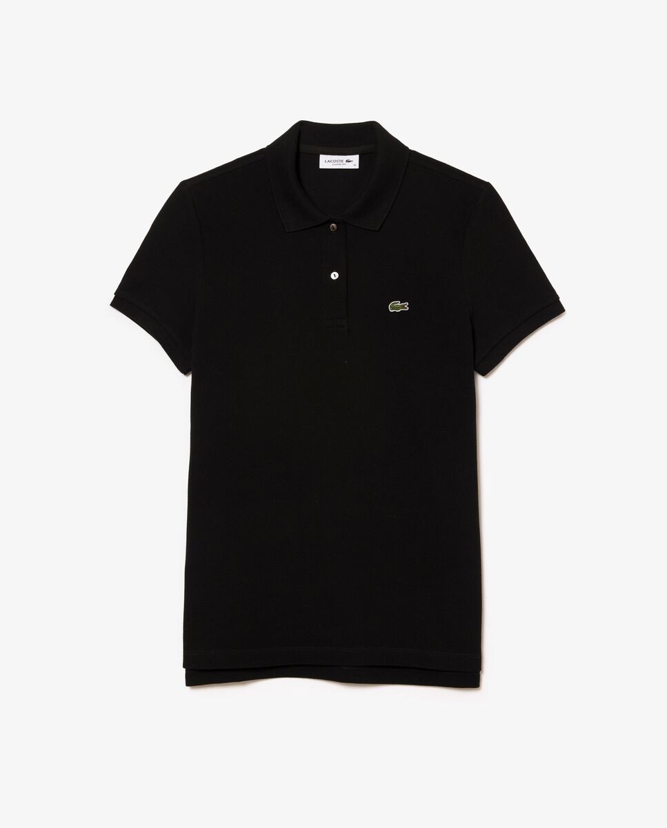 Polo de mujer de corte regular de petit piqué suave de manga corta - Lacoste - Negro Negro-6