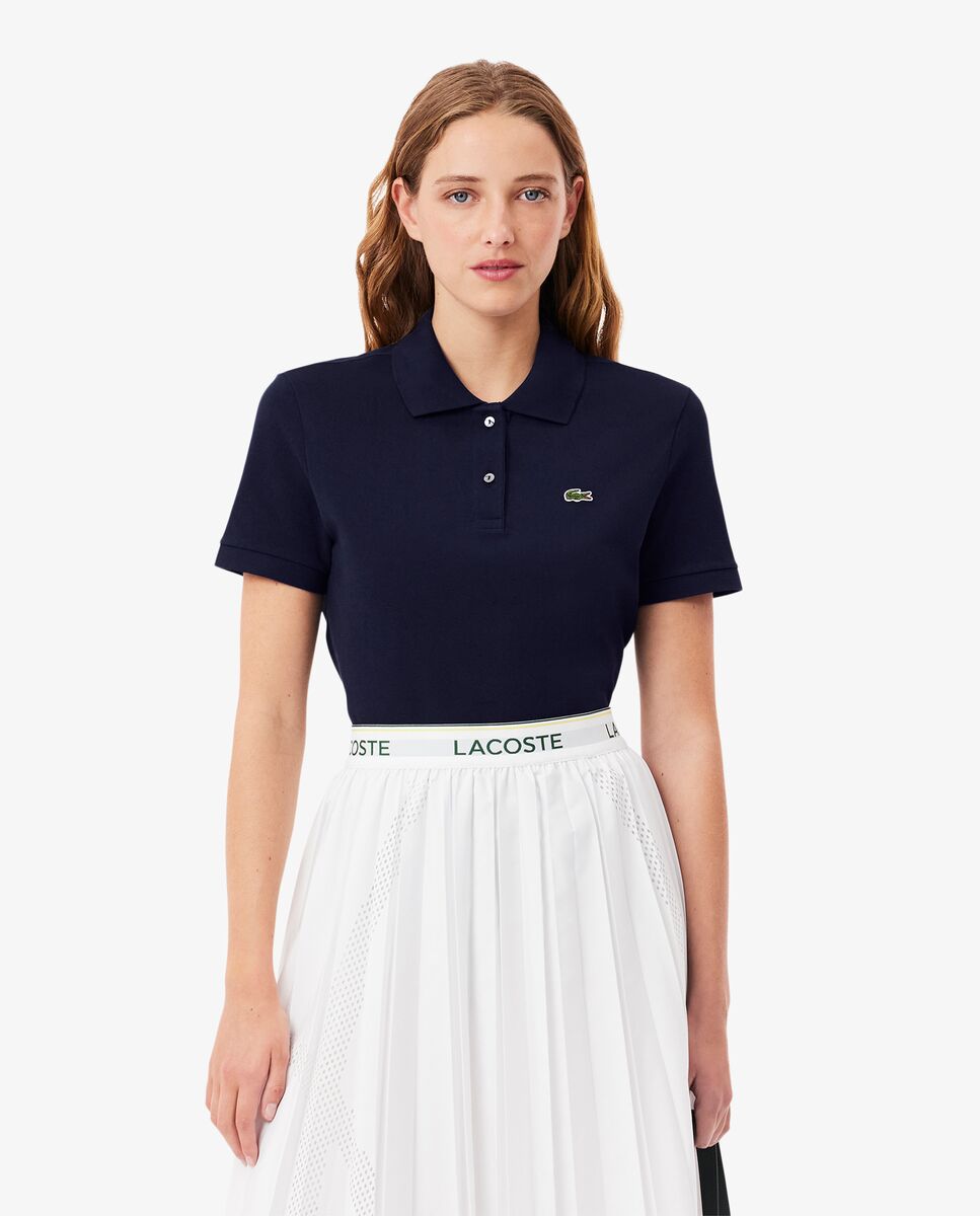 Polo de mujer de corte regular de petit piqué suave de manga corta - Lacoste - Azul marino Azul marino-1