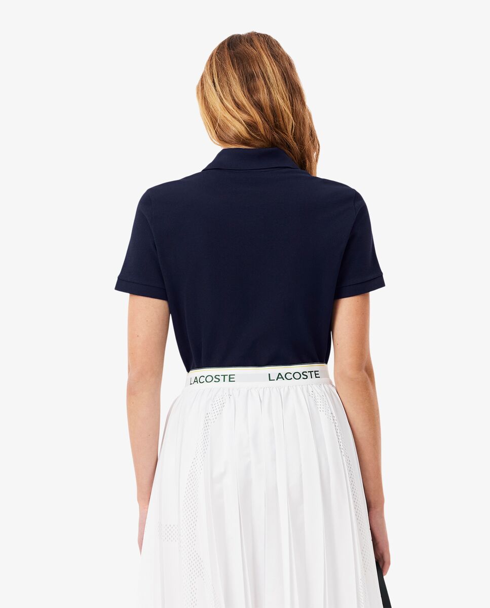 Polo de mujer de corte regular de petit piqué suave de manga corta - Lacoste - Azul marino Azul marino-2