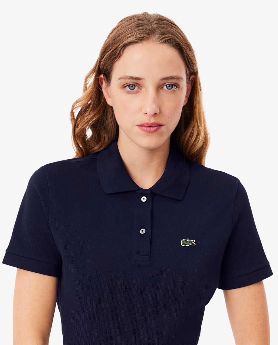 Polo de mujer de corte regular de petit piqué suave de manga corta - Lacoste - Azul marino Azul marino-3