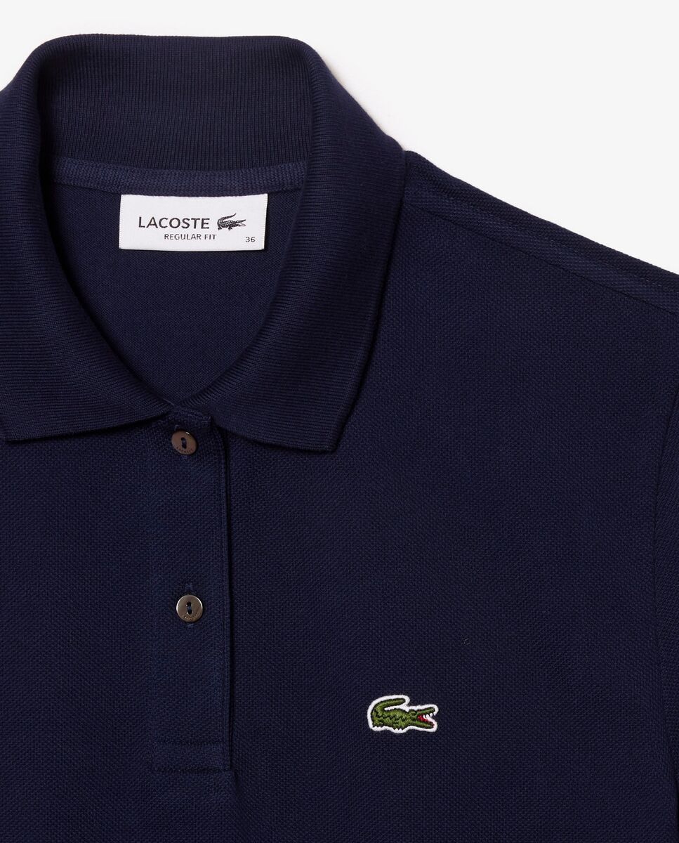 Polo de mujer de corte regular de petit piqué suave de manga corta - Lacoste - Azul marino Azul marino-5