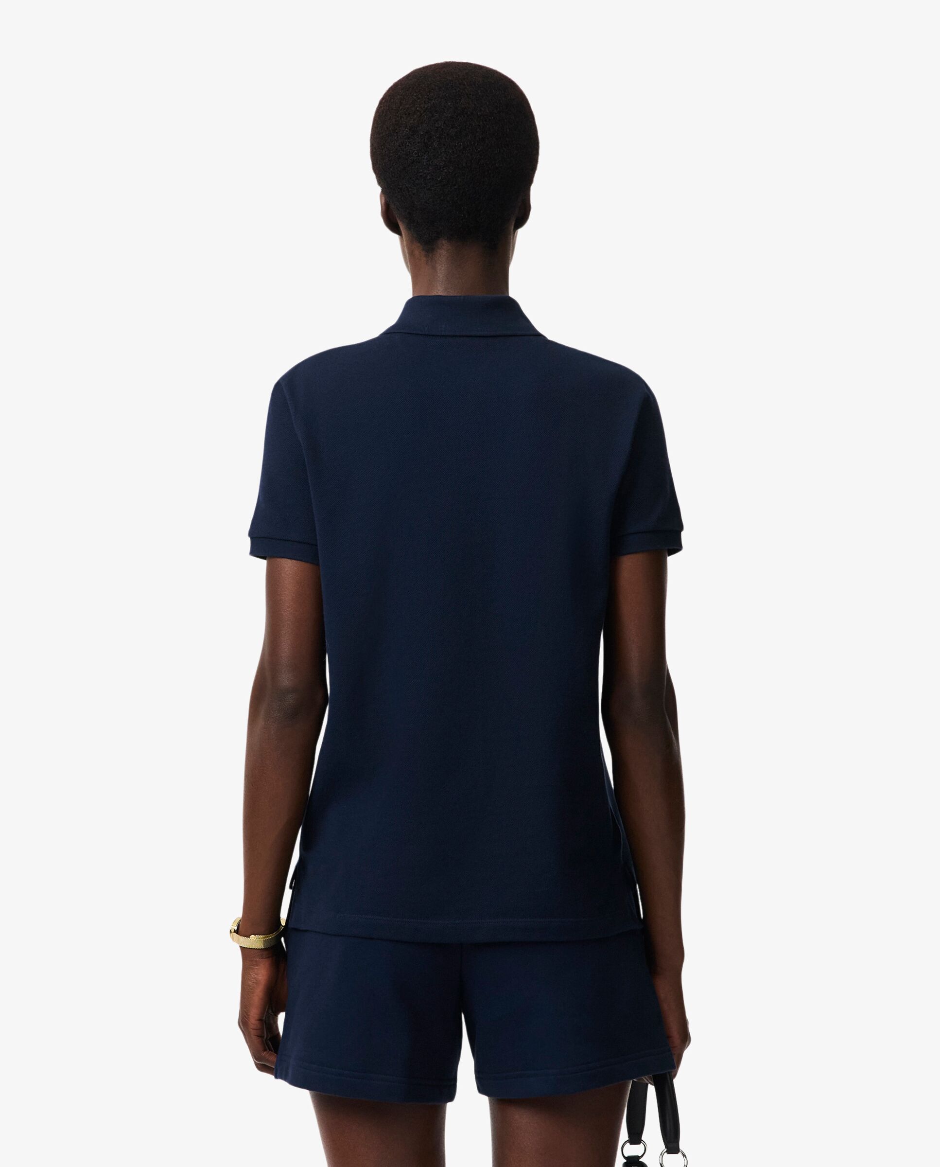 Polo de mujer de corte regular de petit piqué suave de manga corta - Lacoste - Azul marino Azul marino-2