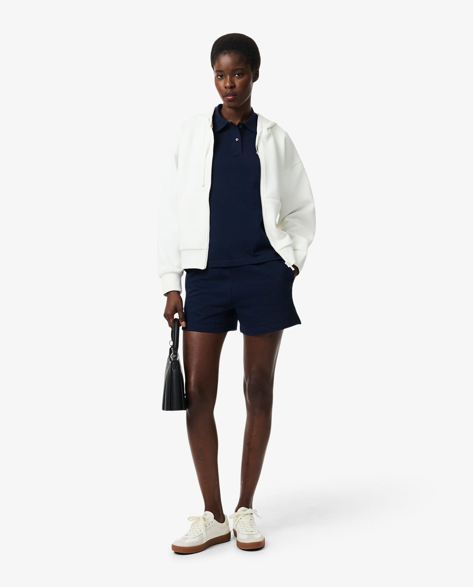 Polo de mujer de corte regular de petit piqué suave de manga corta - Lacoste - Azul marino Azul marino-4