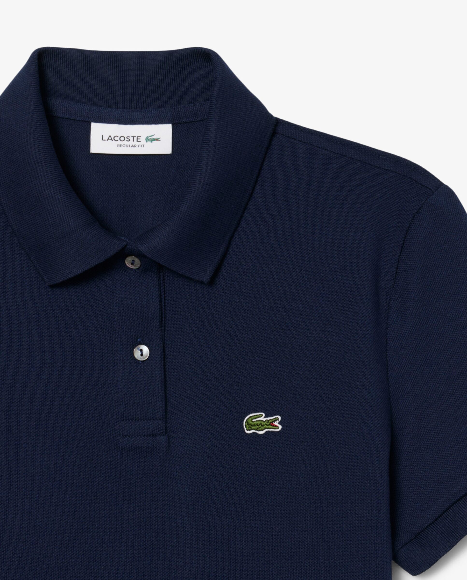 Polo de mujer de corte regular de petit piqué suave de manga corta - Lacoste - Azul marino Azul marino-5