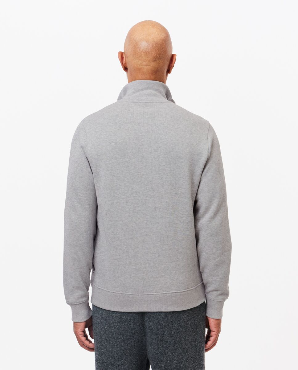 Sudadera de hombre de interlock con cuello alto y cremallera - Lacoste - Gris Gris-2
