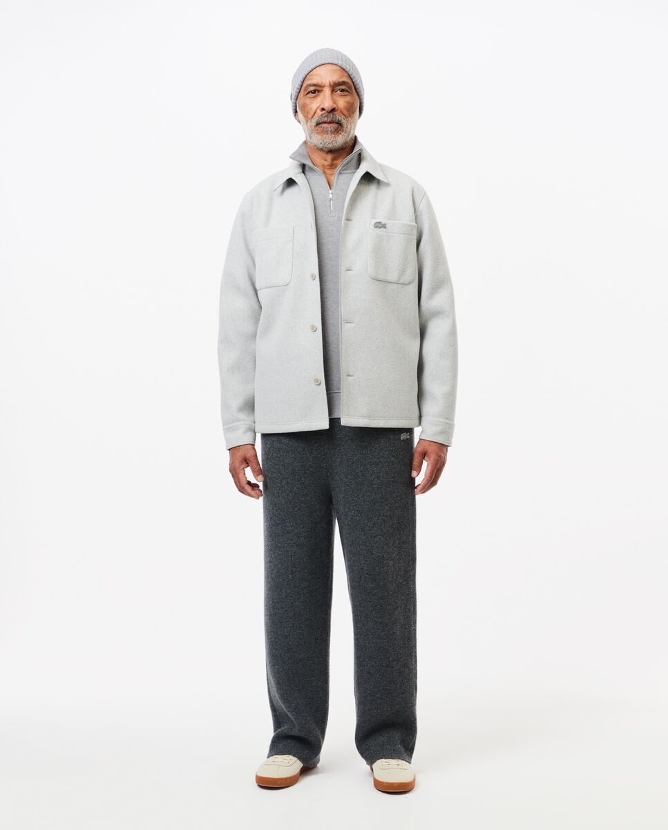 Sudadera de hombre de interlock con cuello alto y cremallera - Lacoste - Gris Gris-4