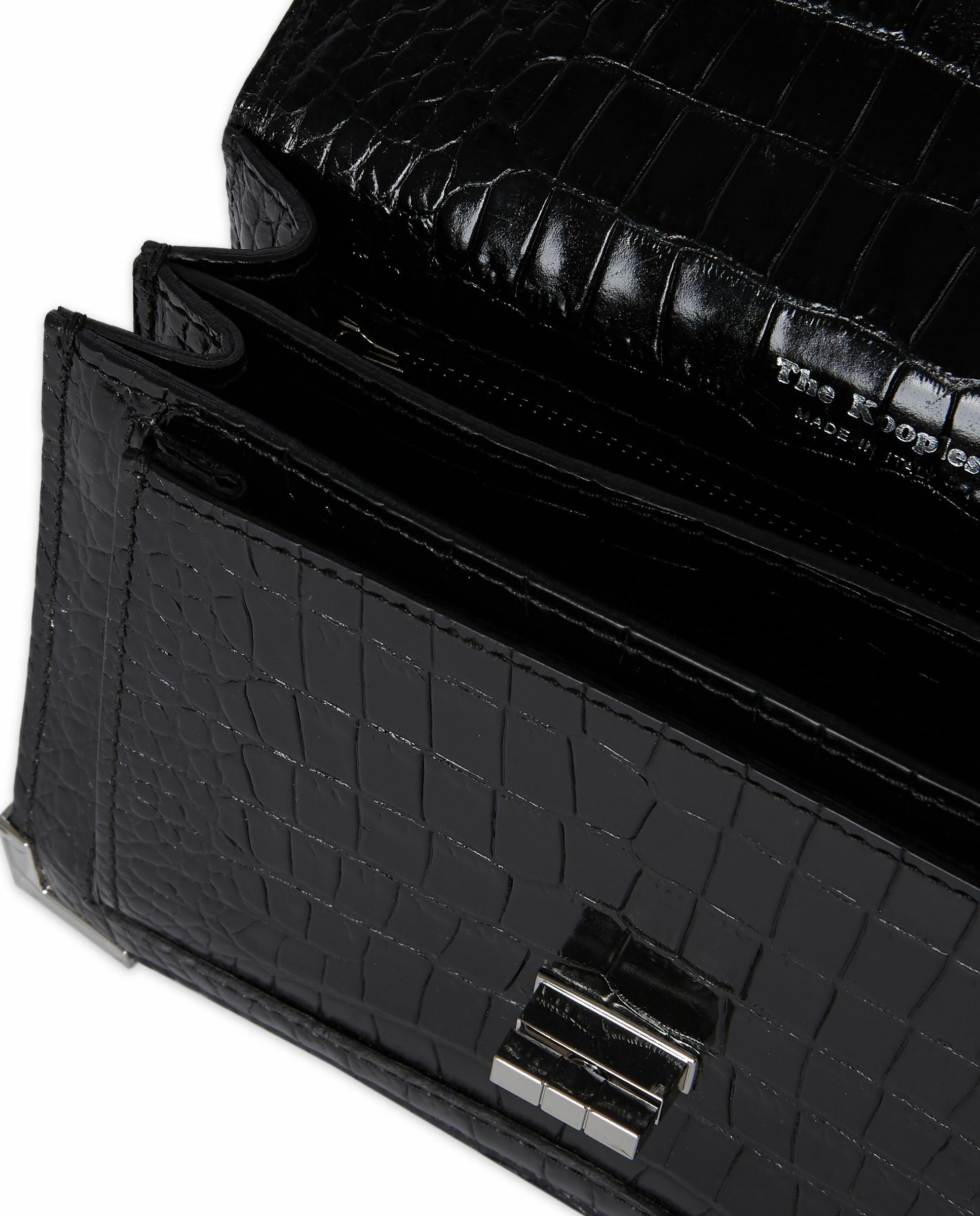 Bolso de mano multiposición Emily pequeño de piel efecto cocodrilo Negro The Kooples Negro-2