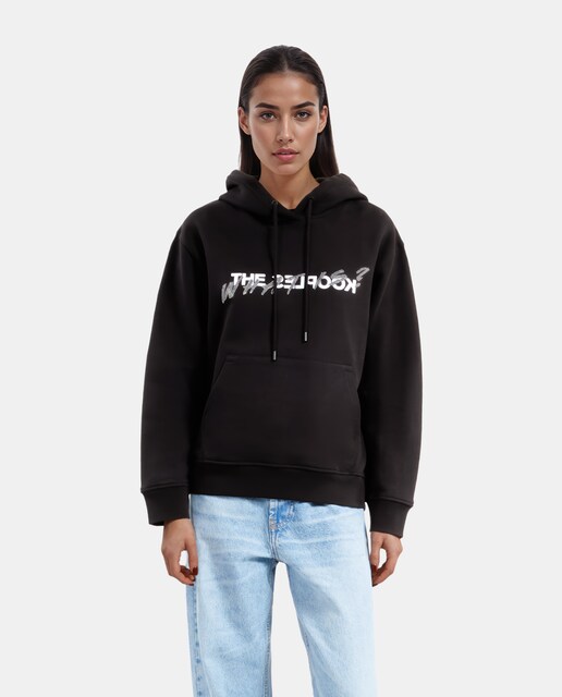 Imagen 0 de Sudadera de mujer "What is" strass con capucha
