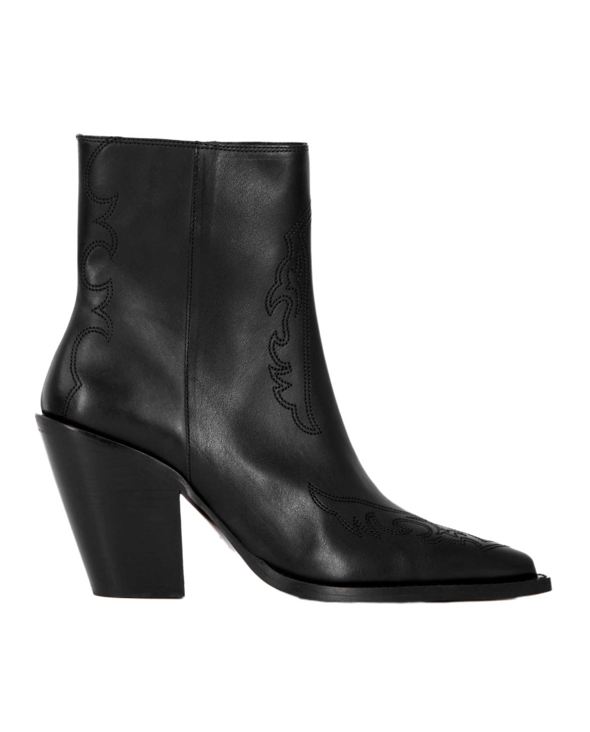 The Kooples - Botines de tacón de mujer de piel lisa.