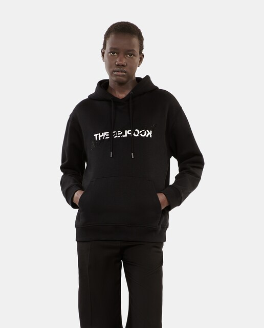 Imagen 0 de Sudadera de mujer con capucha y serigrafía frontal y trasera