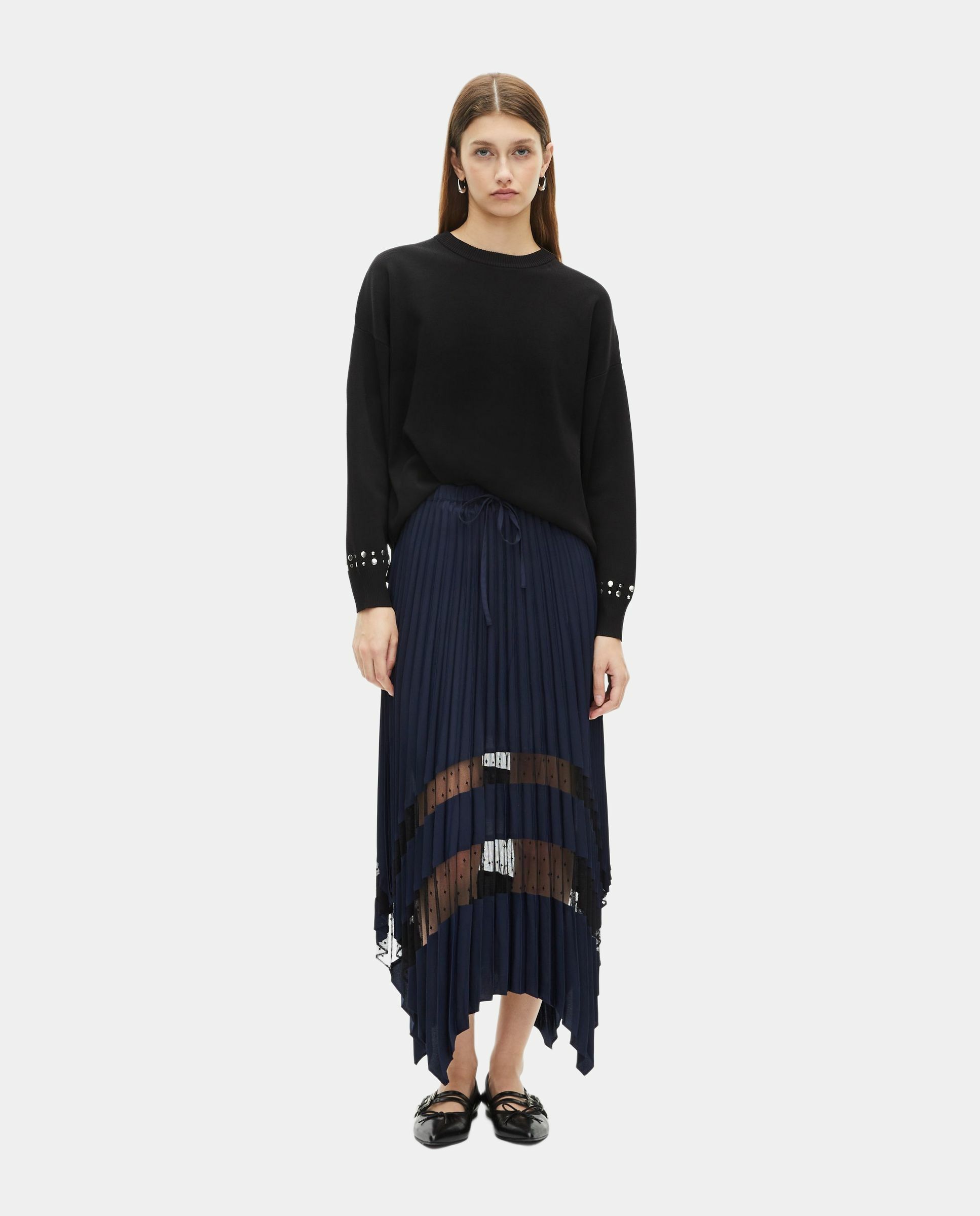 The Kooples - Falda larga plisada.