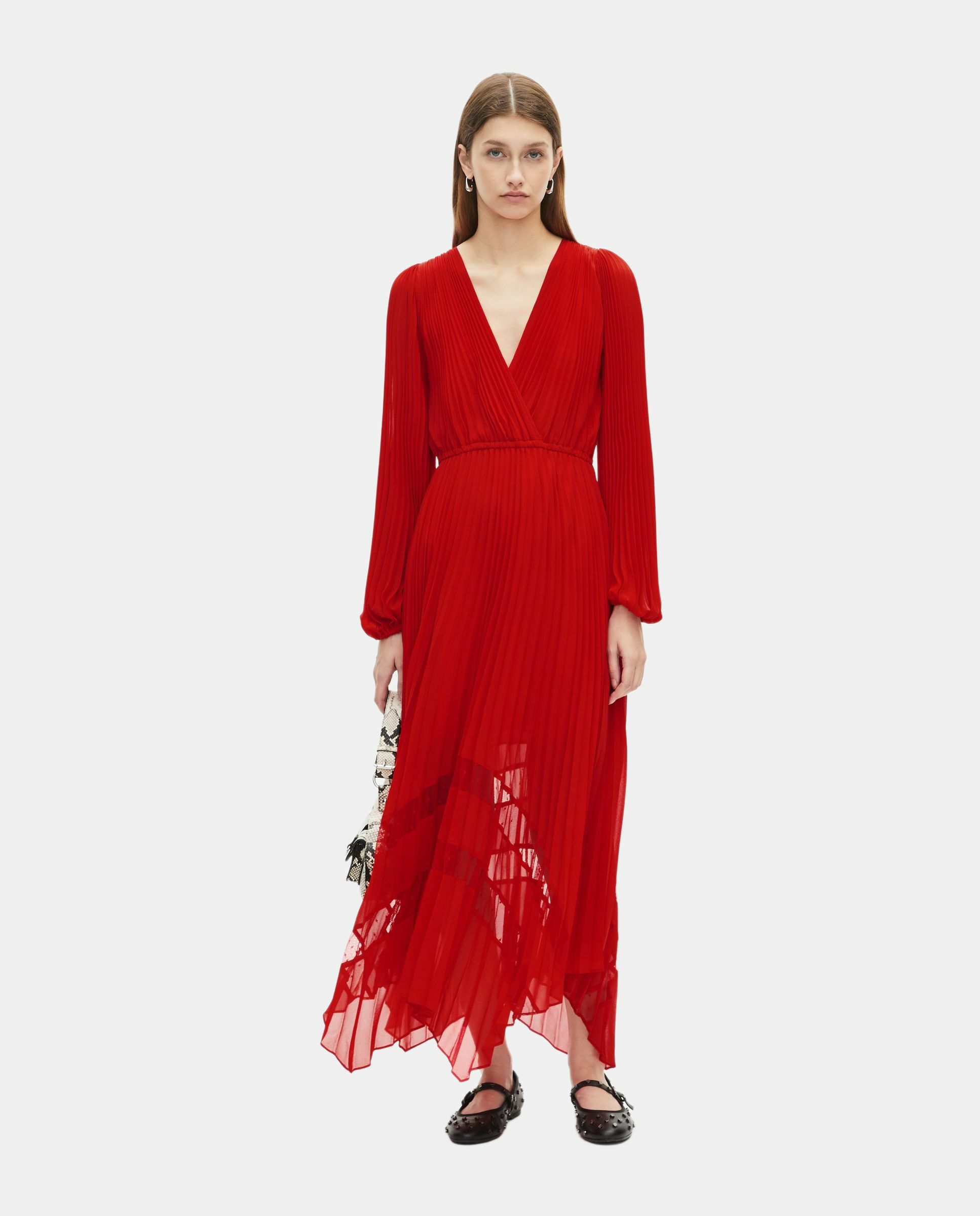 The Kooples - Vestido largo plisado.