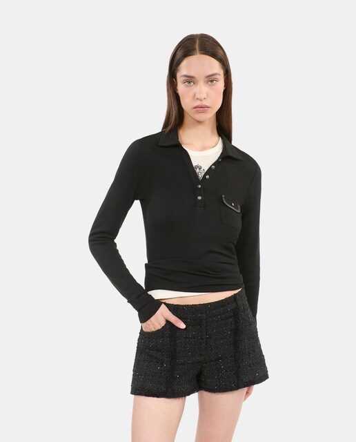 Imagen 0 de Polo de mujer ajustado de manga larga