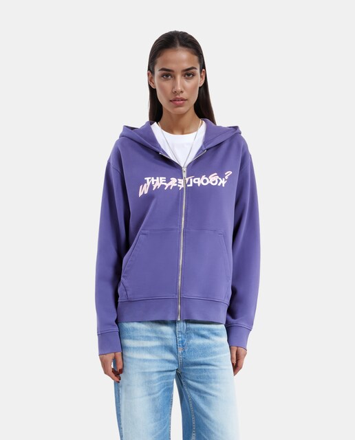 Imagen 0 de Sudadera de mujer con capucha y cierre de cremallera
