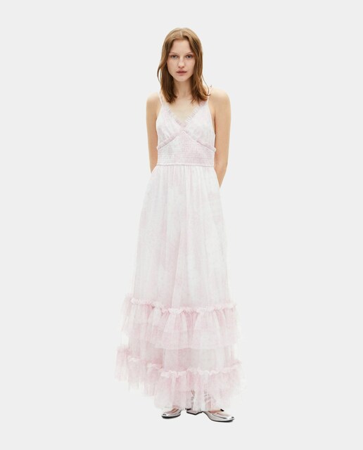 Imagen 0 de Vestido largo de tul con tirantes