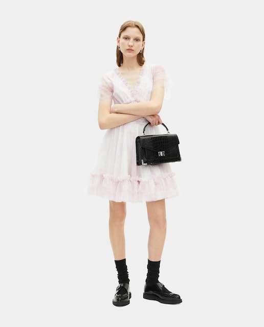 Imagen 0 de Vestido corto de tul con manga corta