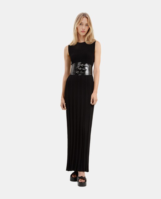 Imagen 0 de Vestido largo de punto sin mangas