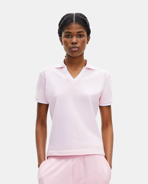 Imagen 0 de Polo de mujer cuello V de manga corta