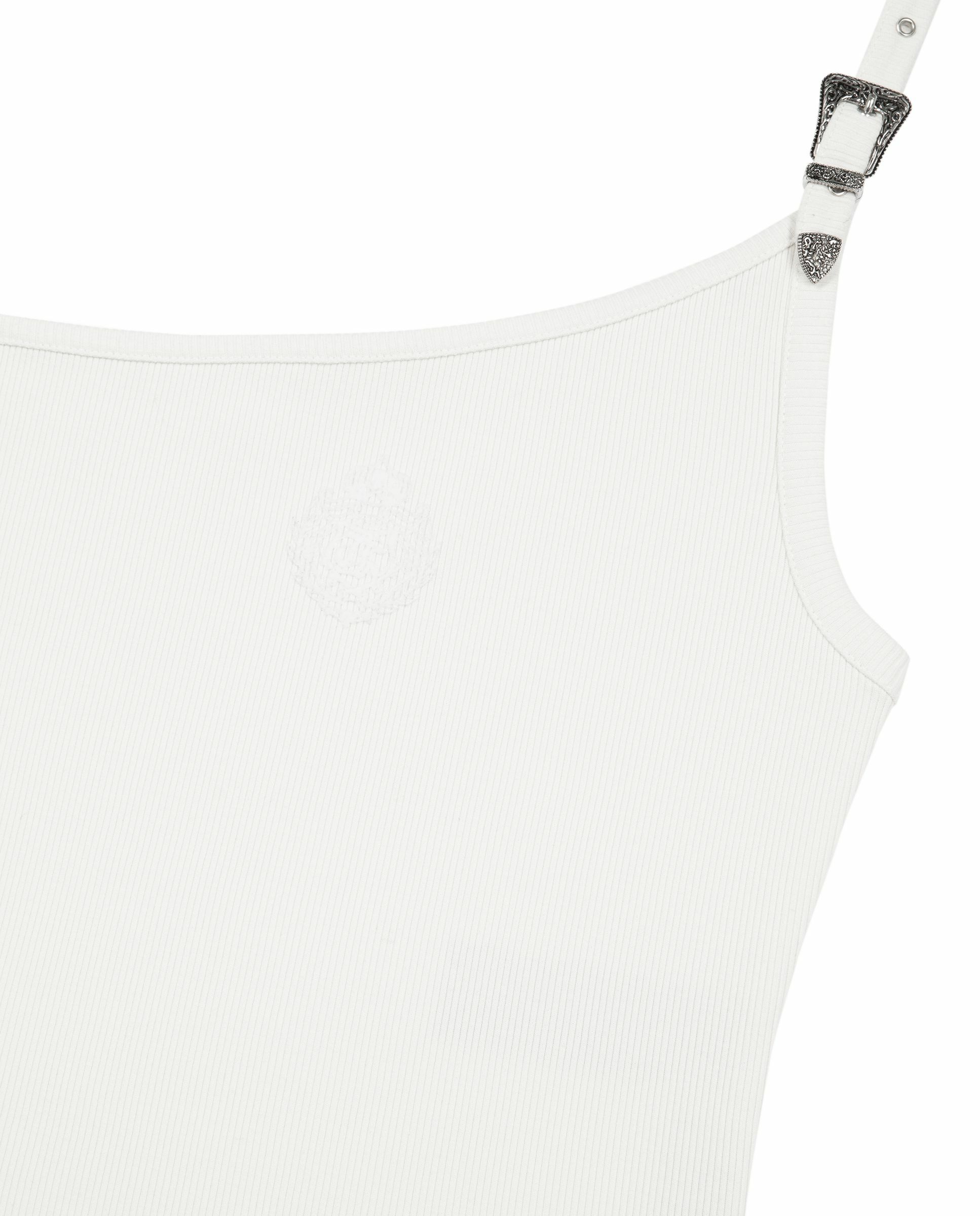 Camiseta de tirantes acanalada con logotipo