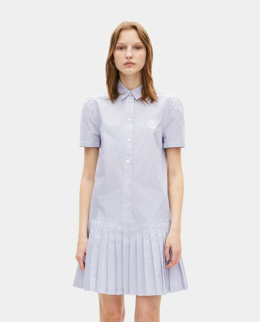 Imagen 0 de Vestido corto de manga corta con cuello camisa