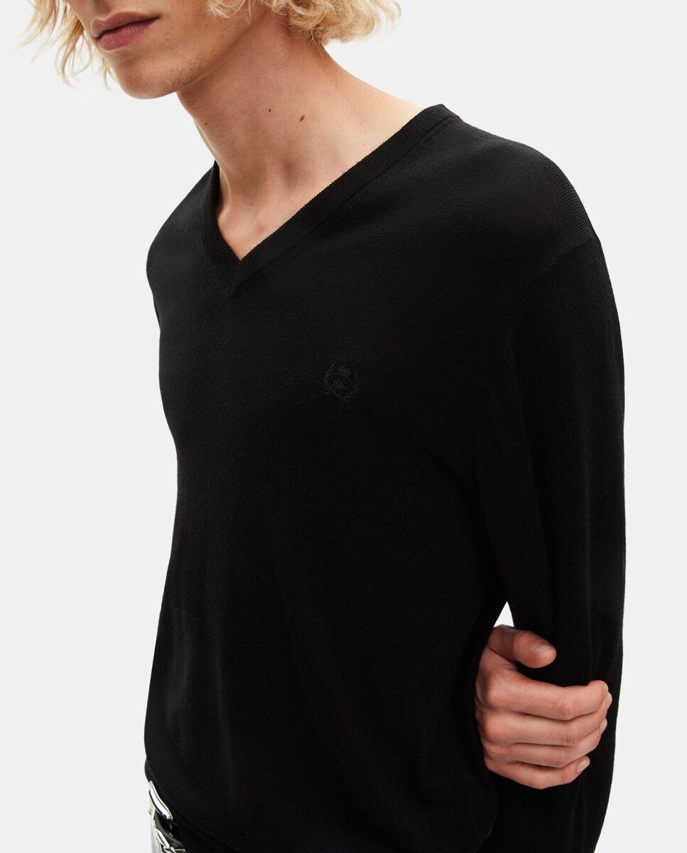 Camiseta Básica De Algodón 100% Para Hombre - Corte Regular, Cuello En V, Negro, Varias Tallas (XXXL)