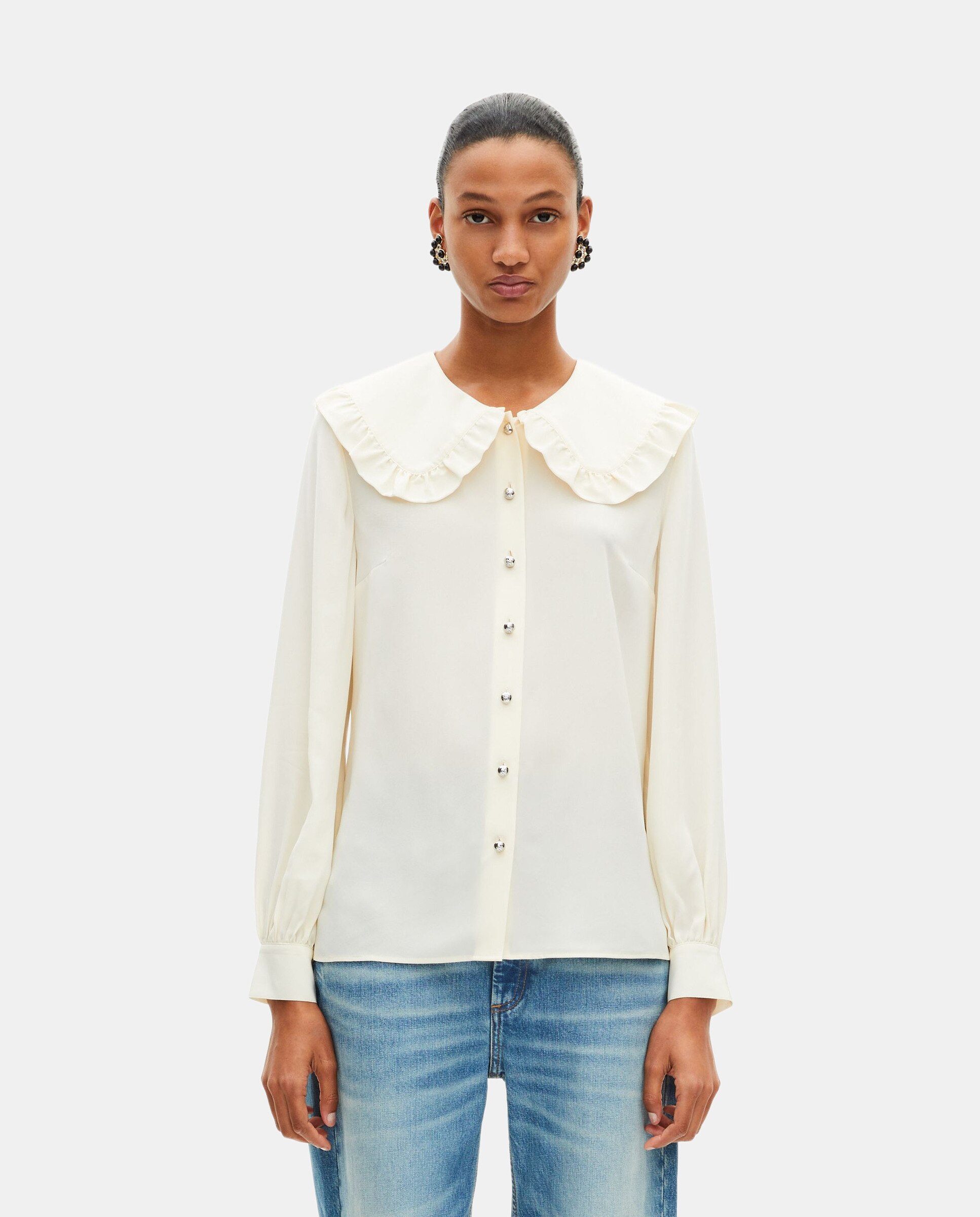 The Kooples - Camisa de seda de mujer corte recto.