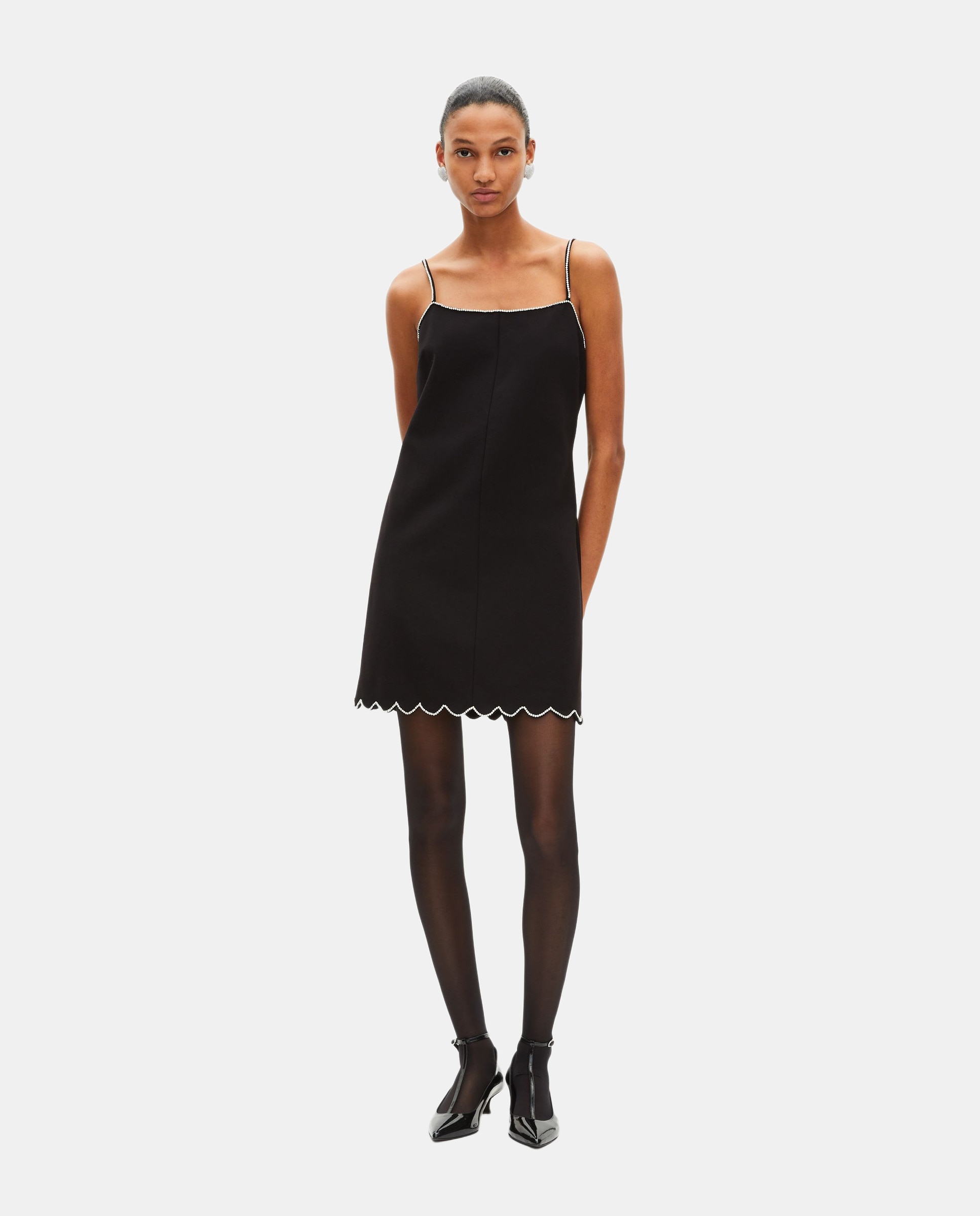 The Kooples - Vestido corto con detalles de pedrería.