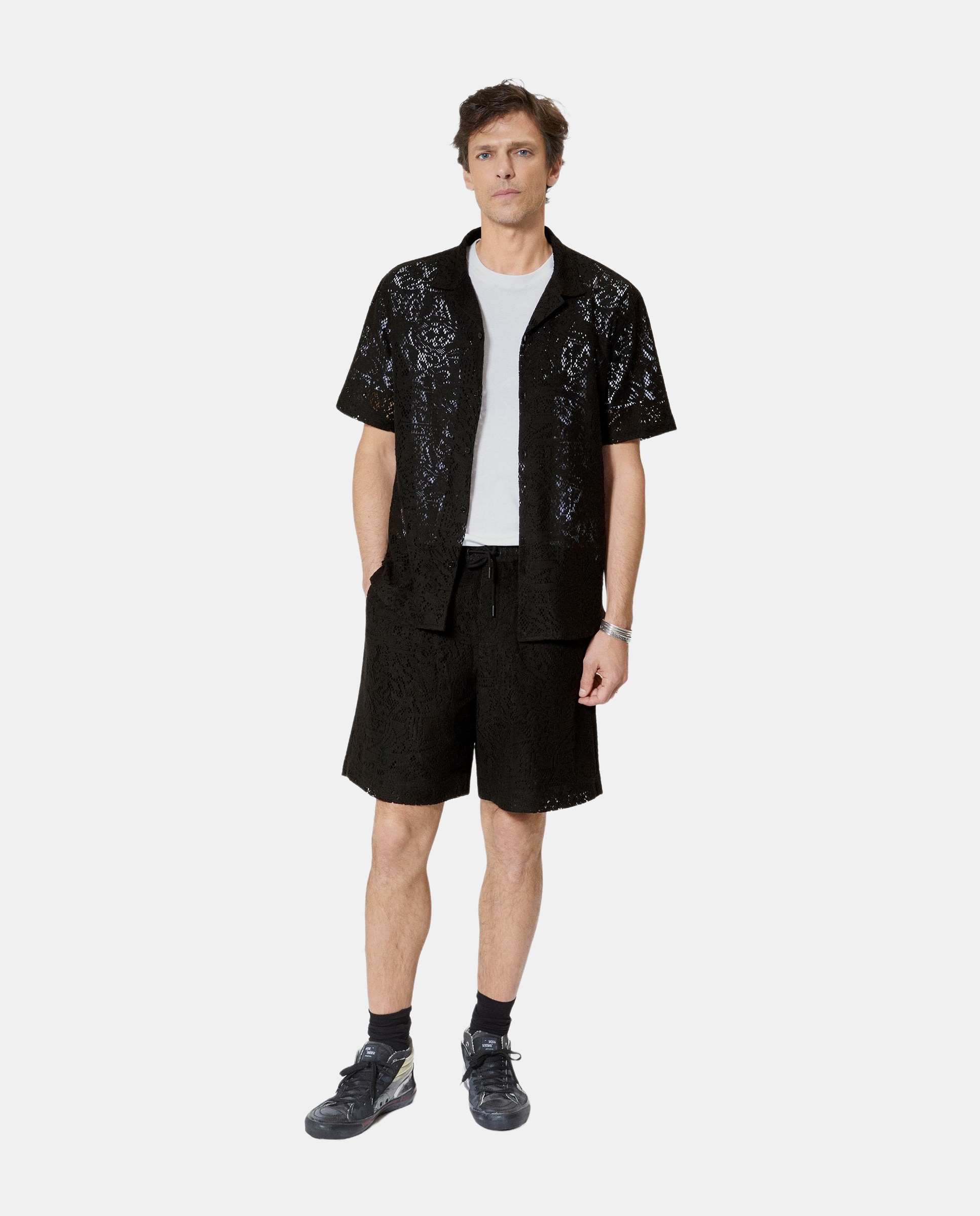 Pantalones cortos de hombre de encaje