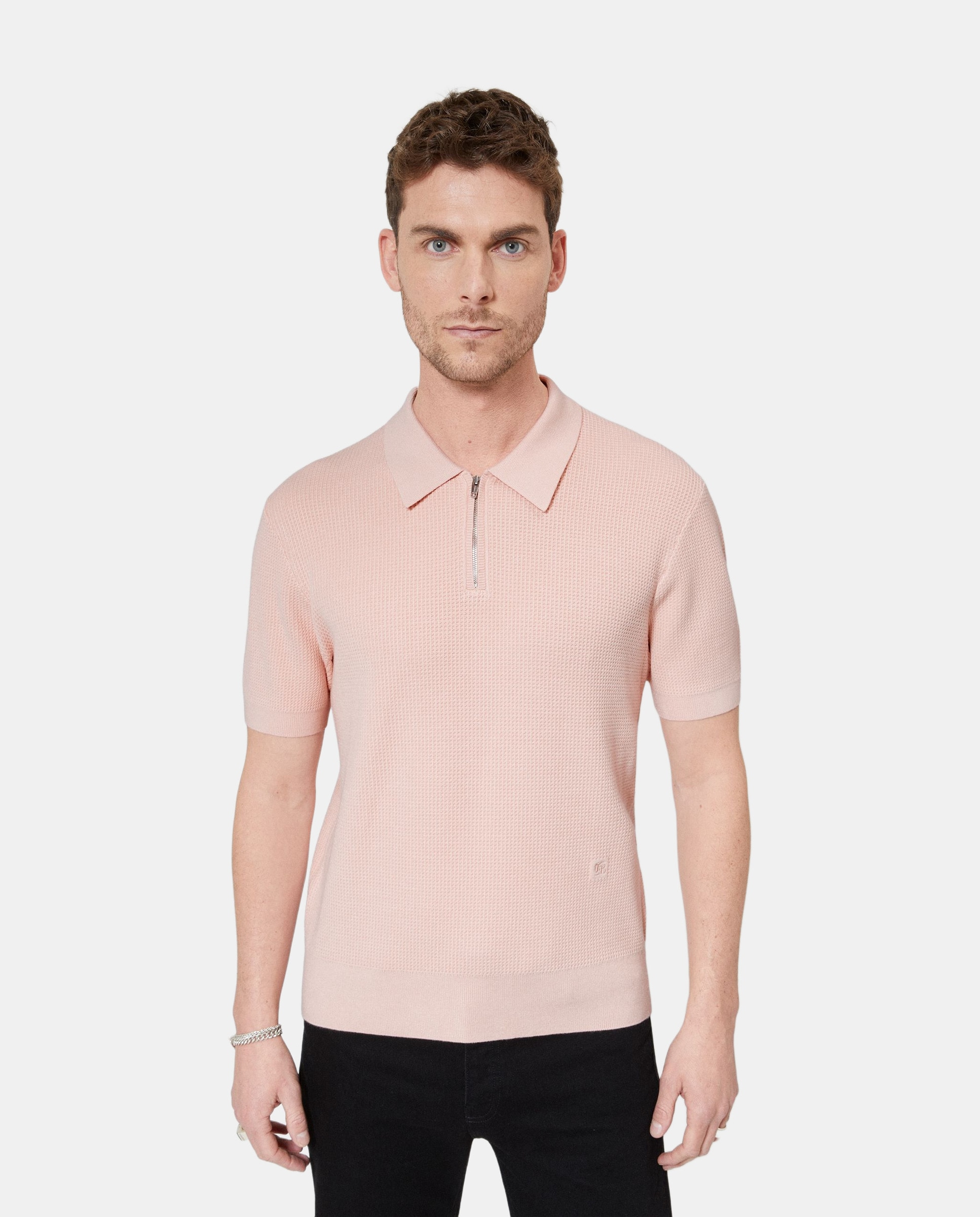 The Kooples - Jersey con cremallera y cuello de polo.