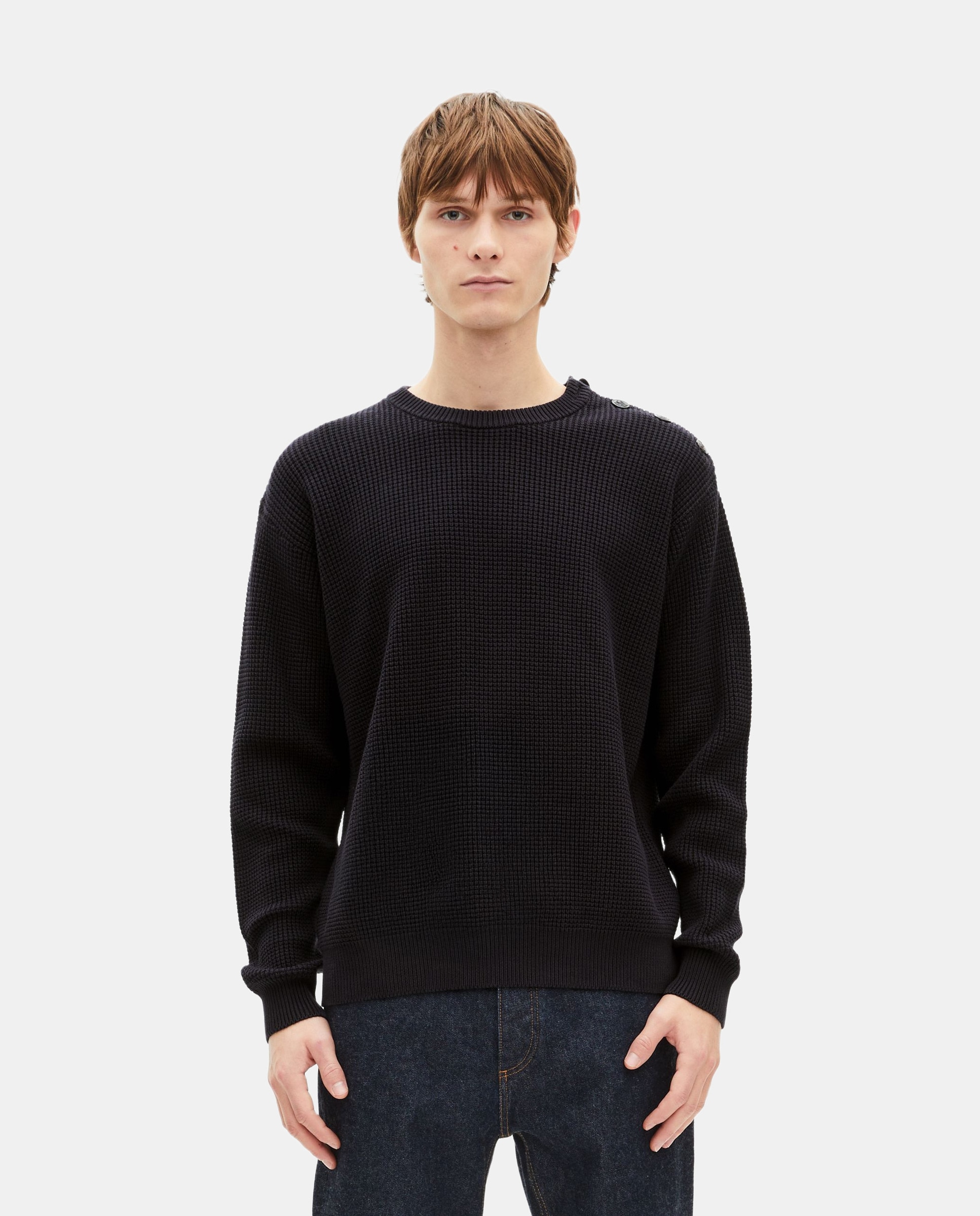The Kooples - Jersey con tapeta de botones.