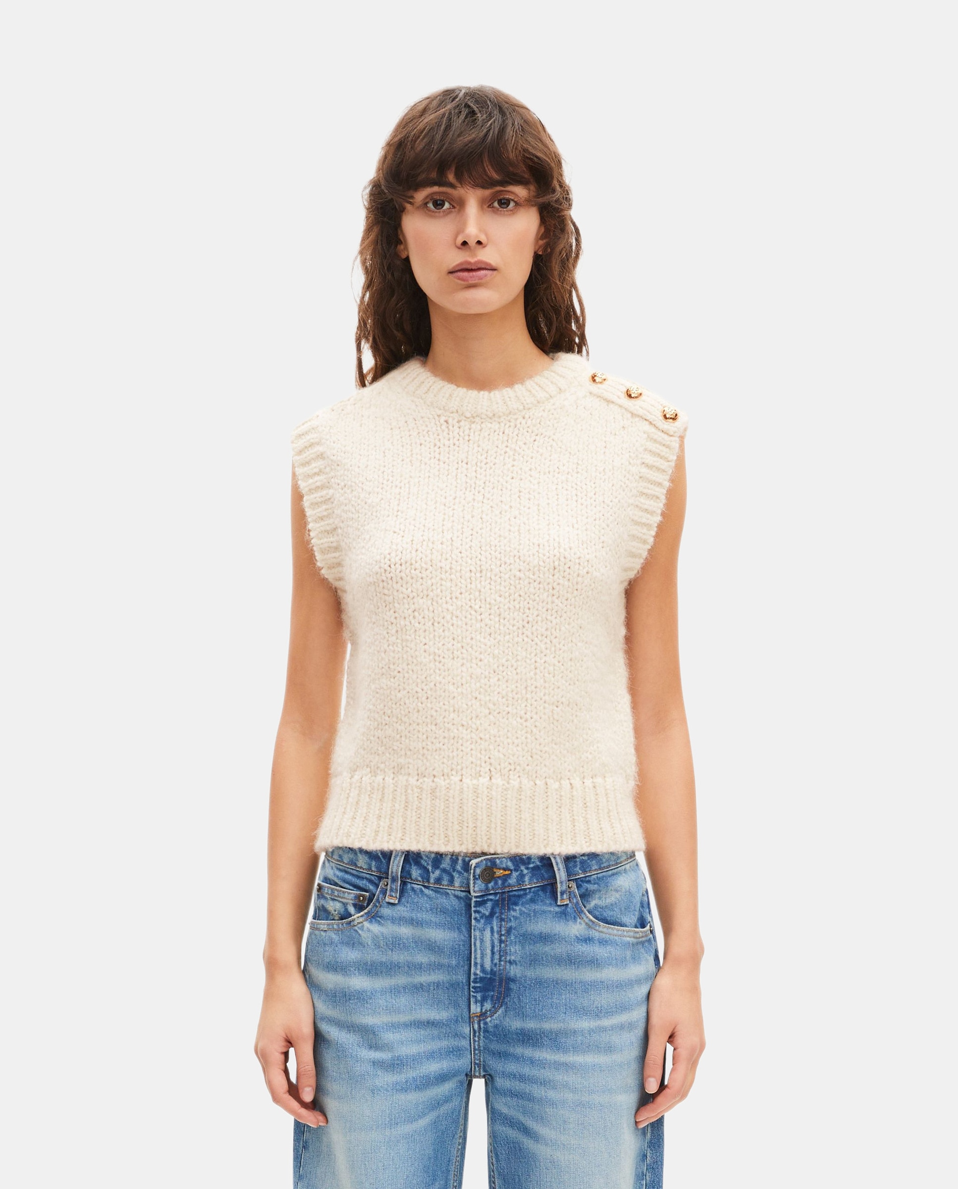 The Kooples - Jersey sin mangas en mezcla de lana.
