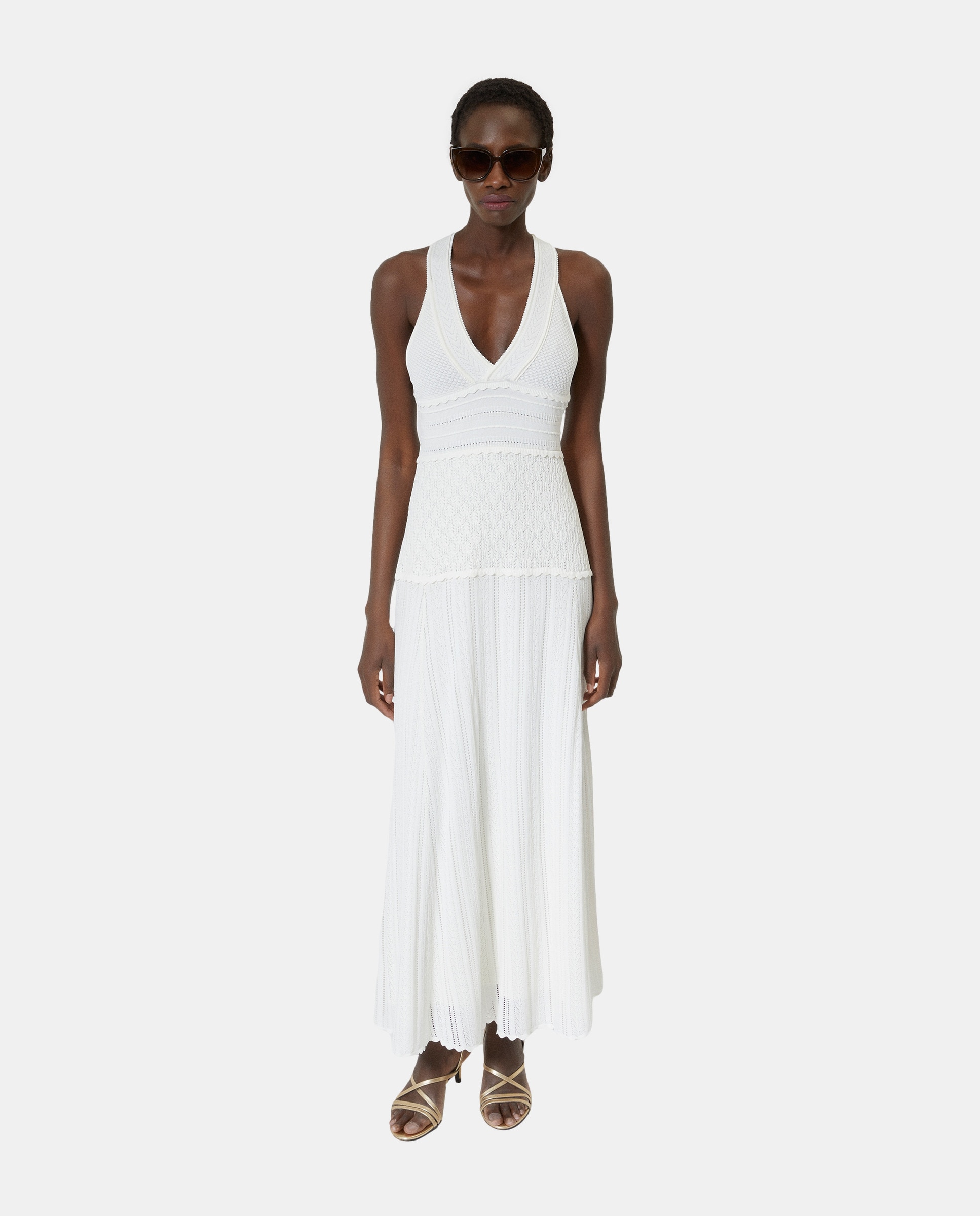 The Kooples - Vestido calado de doble botonadura.