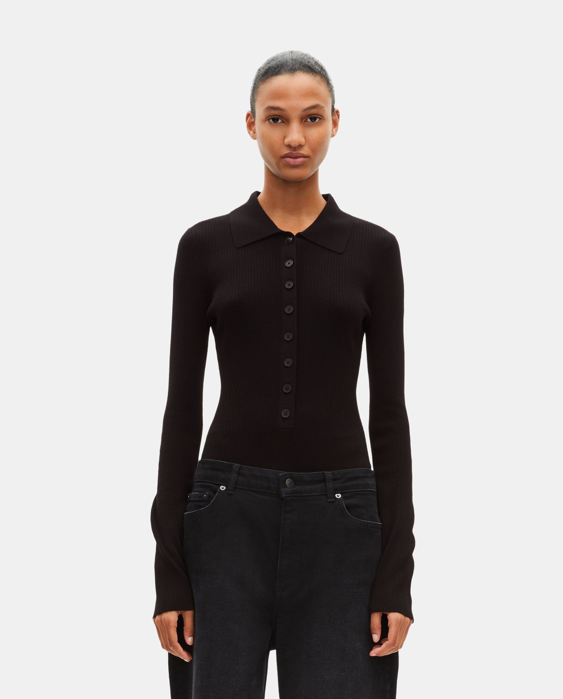 The Kooples - Body de punto acanalado de mujer.
