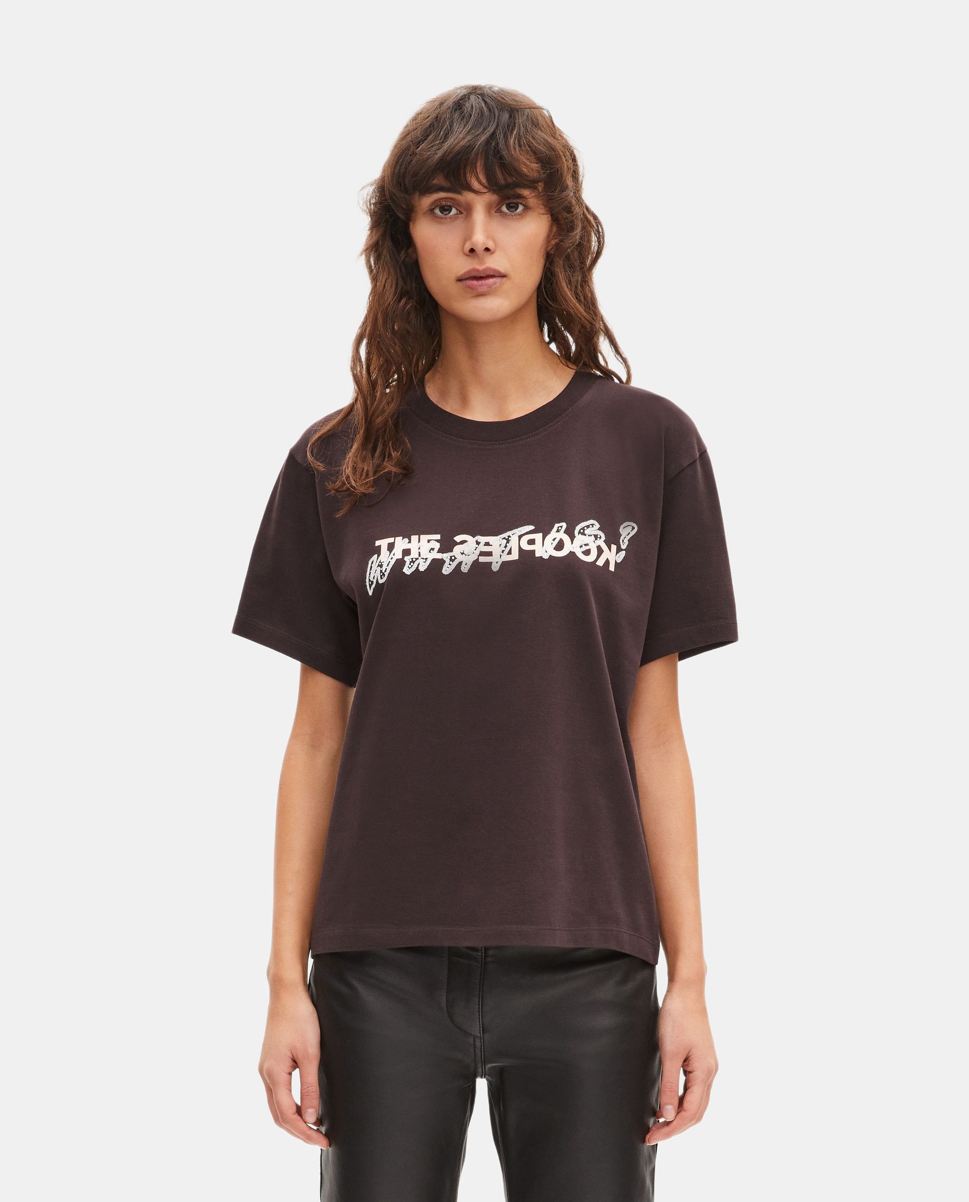 The Kooples - Camiseta de mujer What is con pedrería.