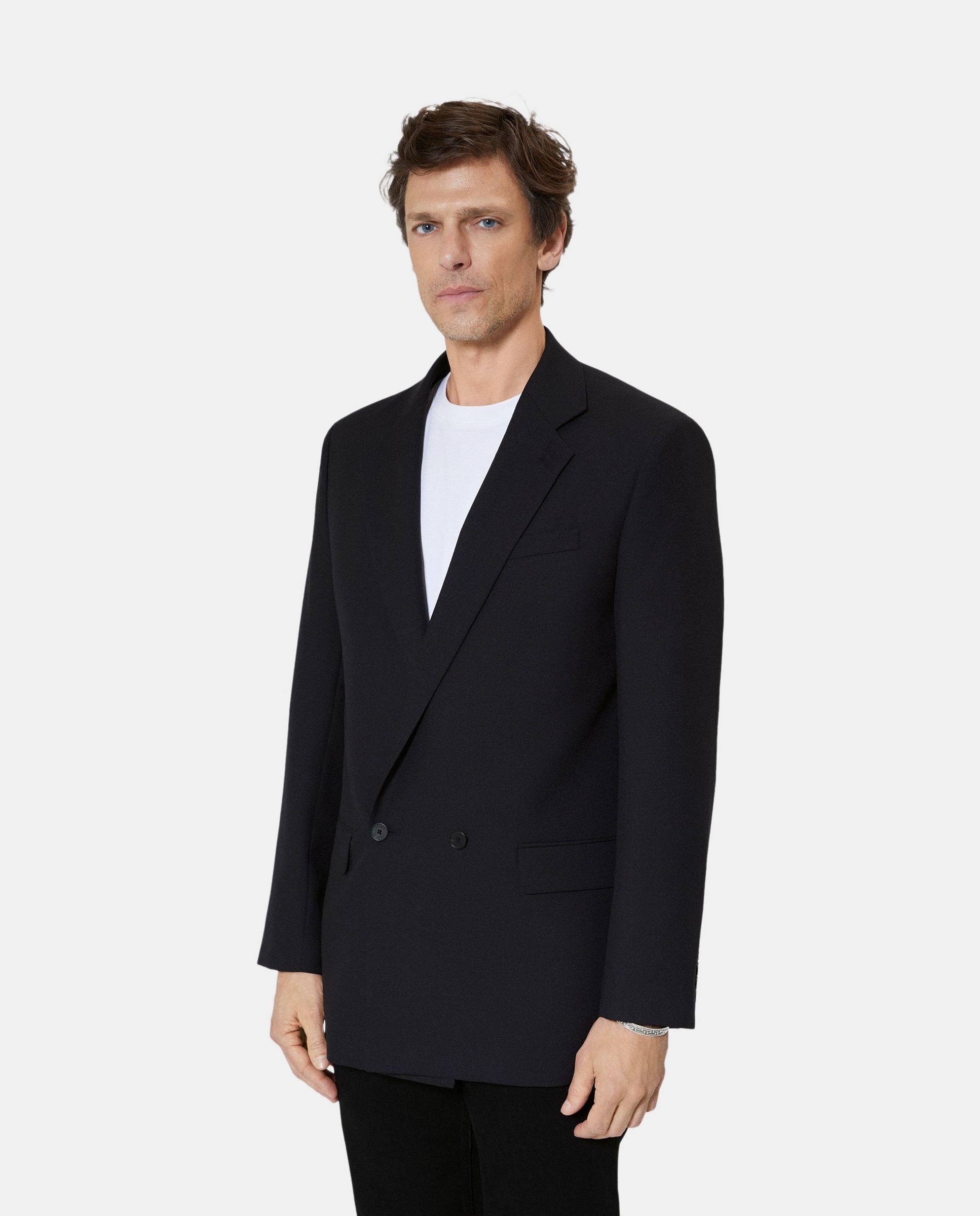 Imagen 0 de Chaqueta de traje cruzada de hombre Azul marino