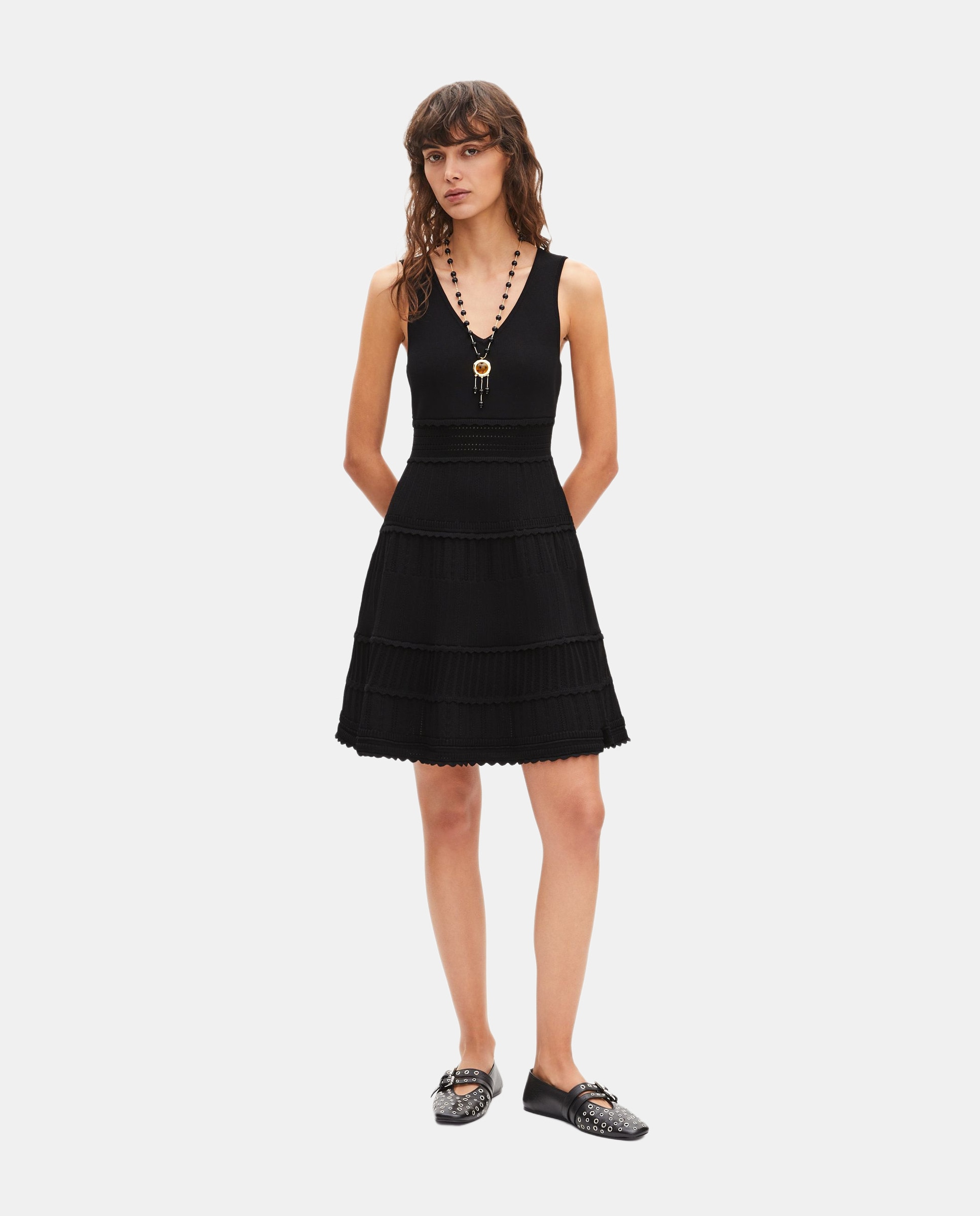 The Kooples - Vestido corto de punto.