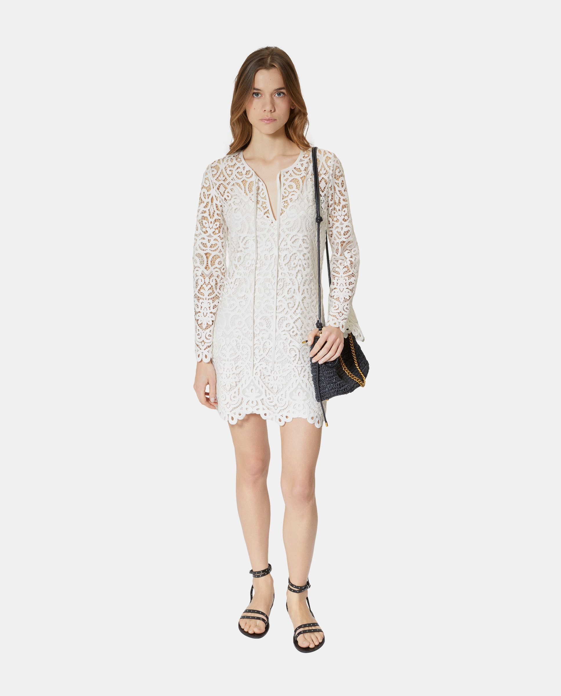 The Kooples - Vestido corto de encaje.