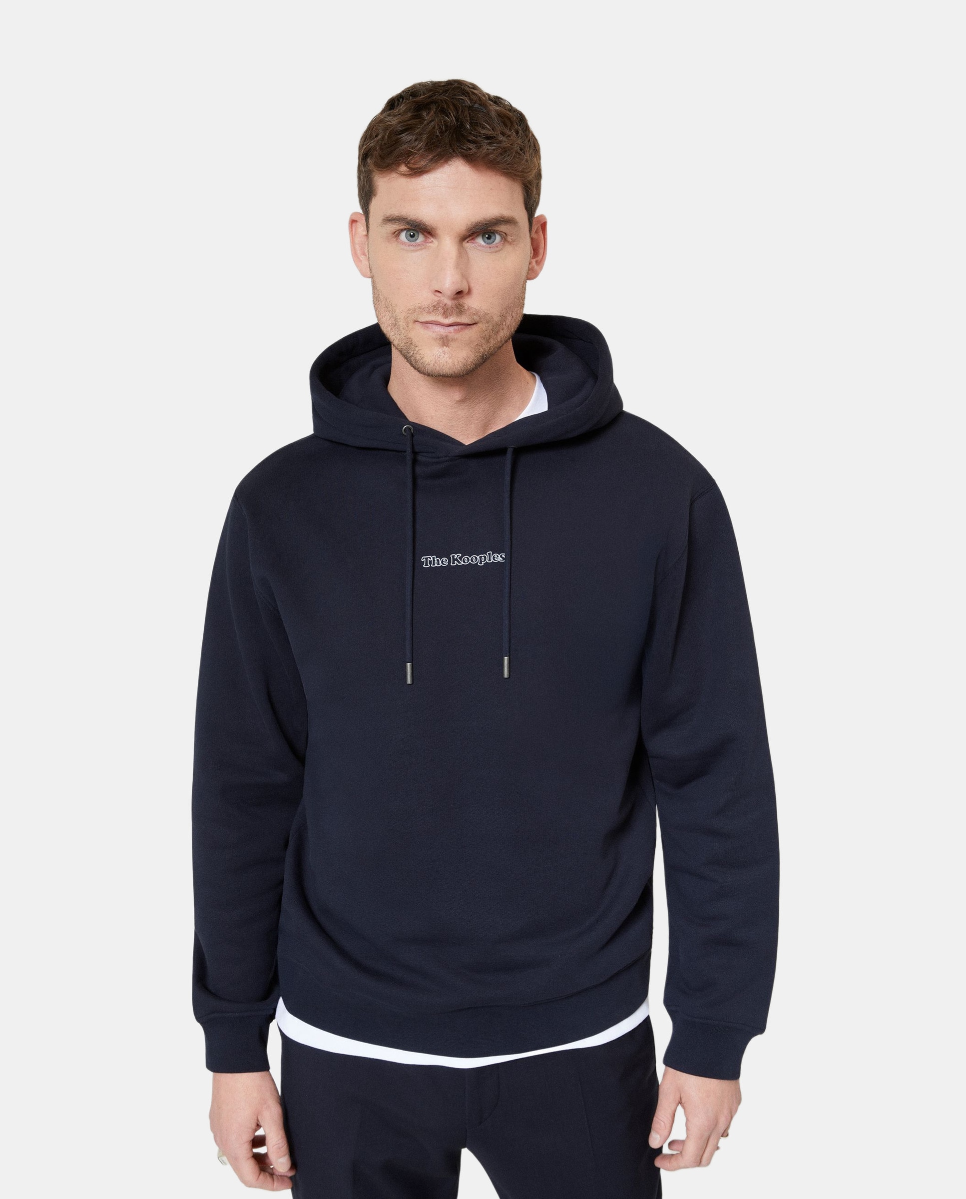 The Kooples - Sudadera de hombre con capucha y logotipo.