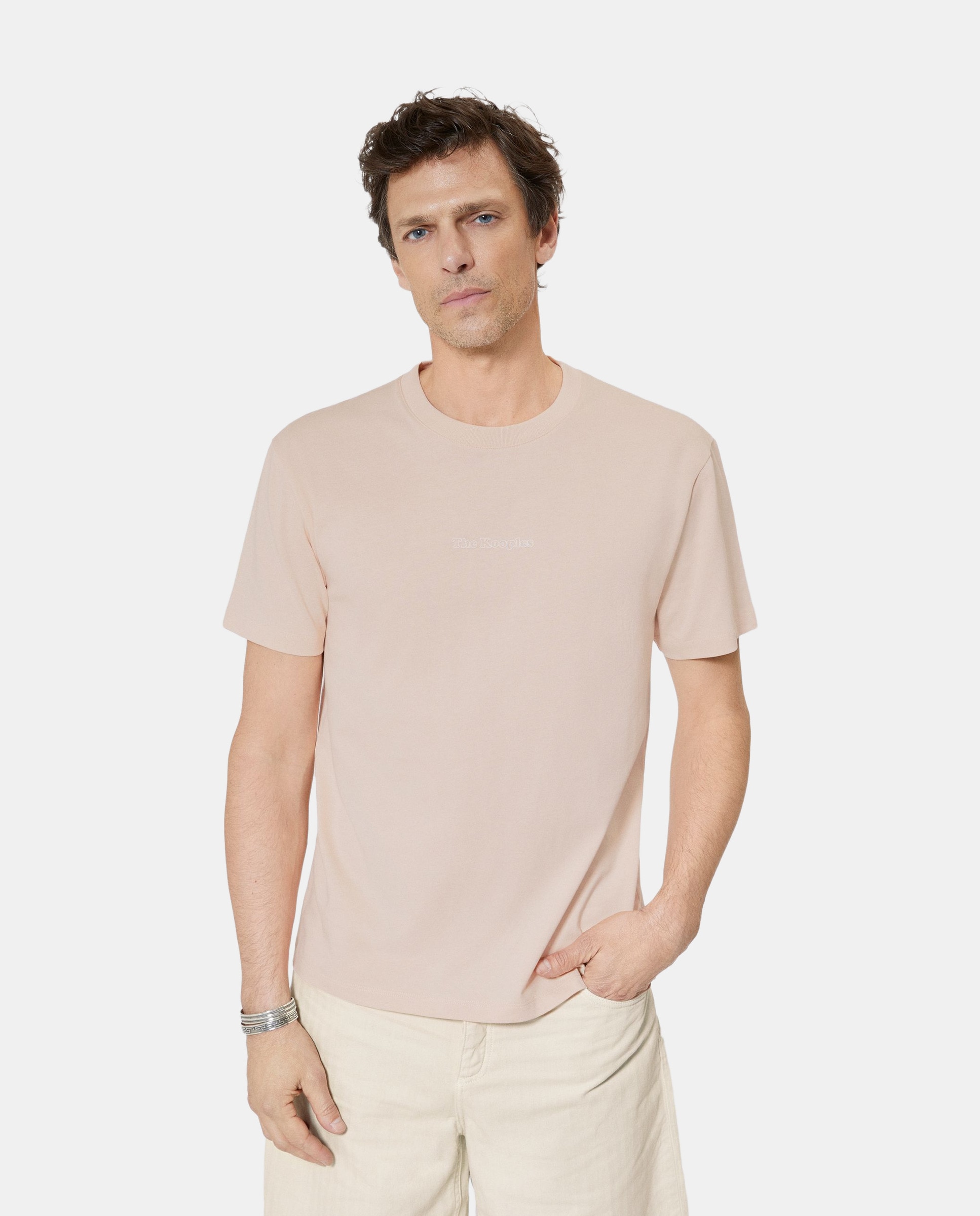 The Kooples - Camiseta de hombre con logotipo recortado.